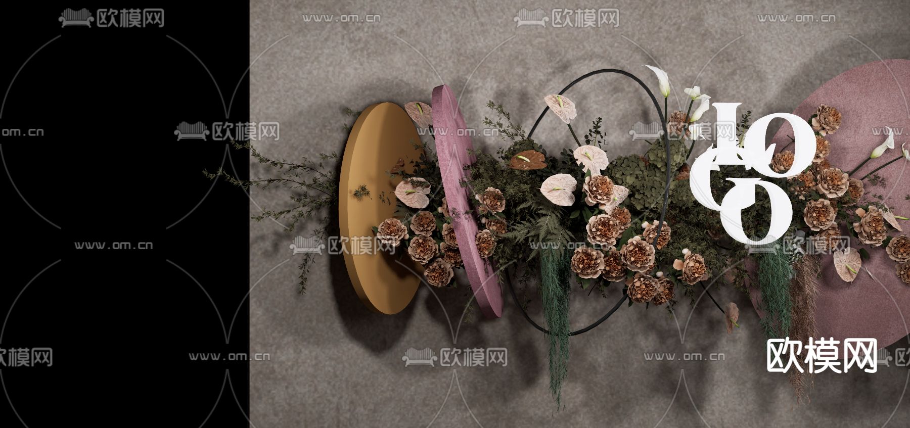 婚礼花艺美陈su模型下载（渲染图2）