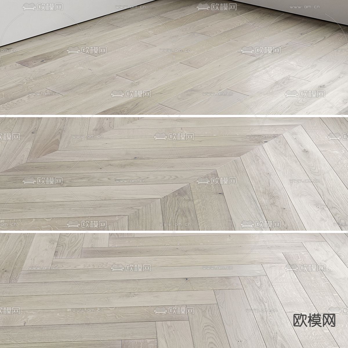 现代木地板3d模型下载（渲染图3）