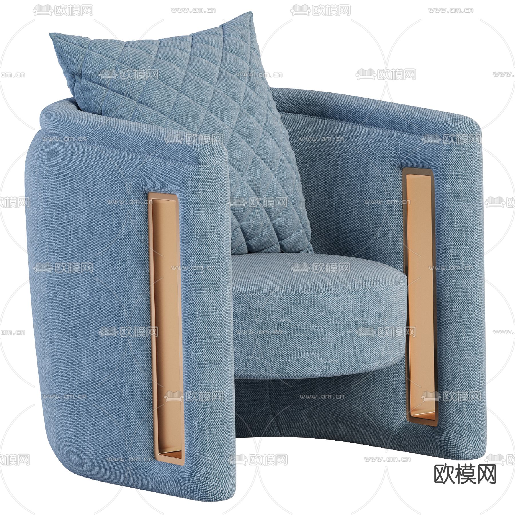 现代单人沙发3d模型下载