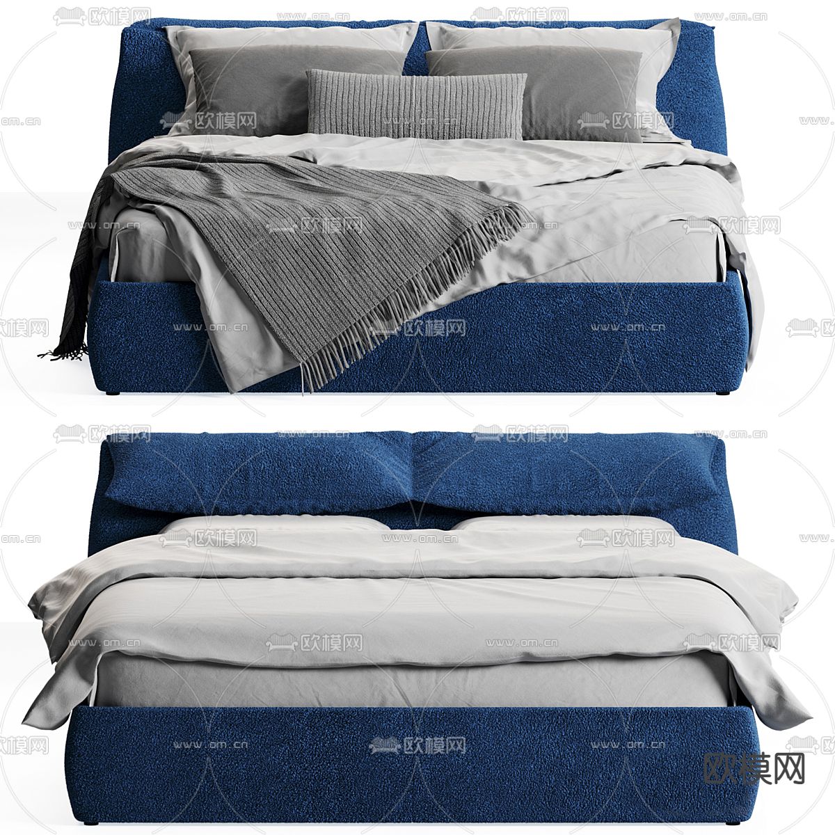 B&B Italia 双人床3d模型下载（渲染图3）