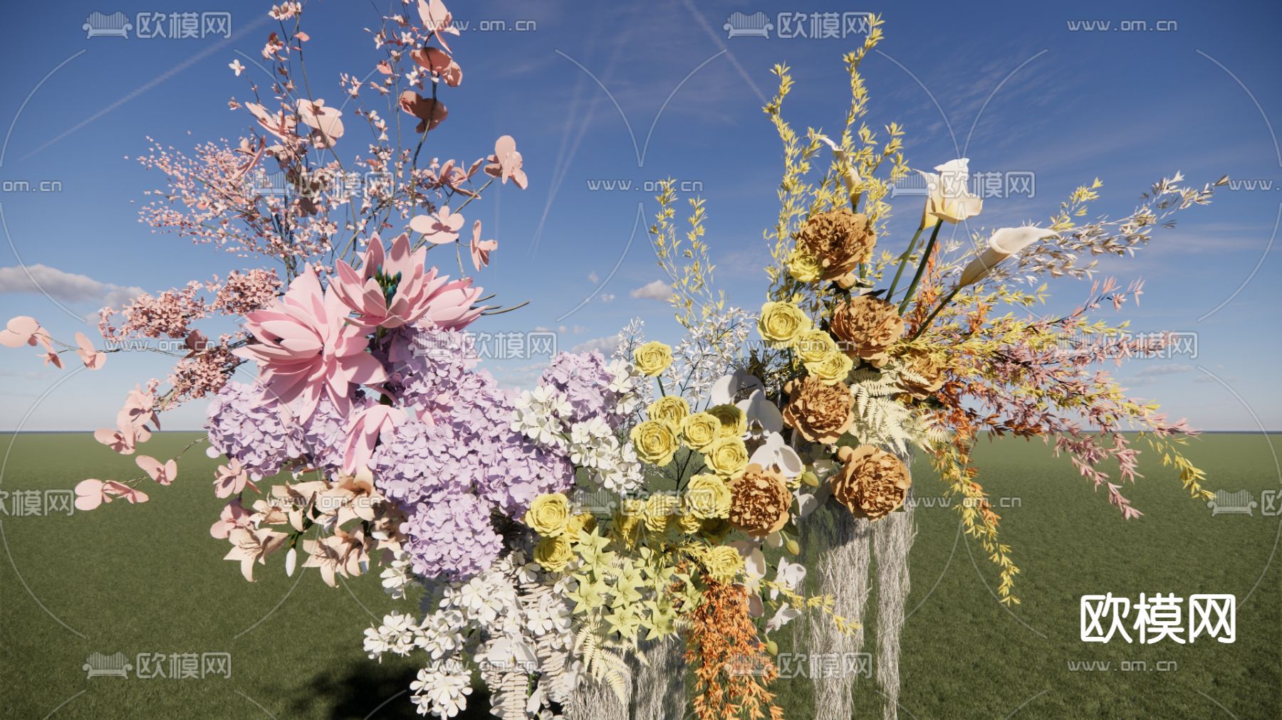 婚礼花艺su模型下载（渲染图2）