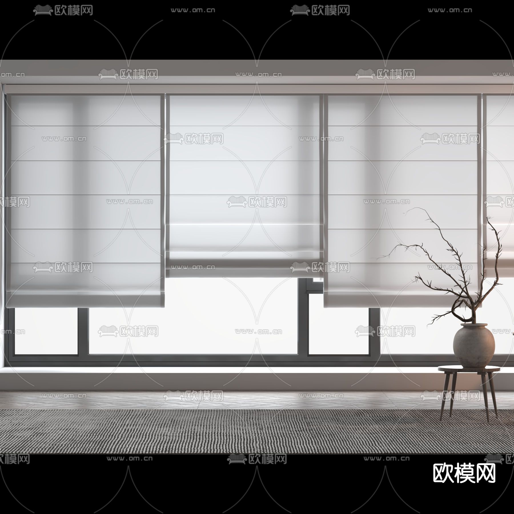 卷帘 拉帘su模型下载（渲染图1）