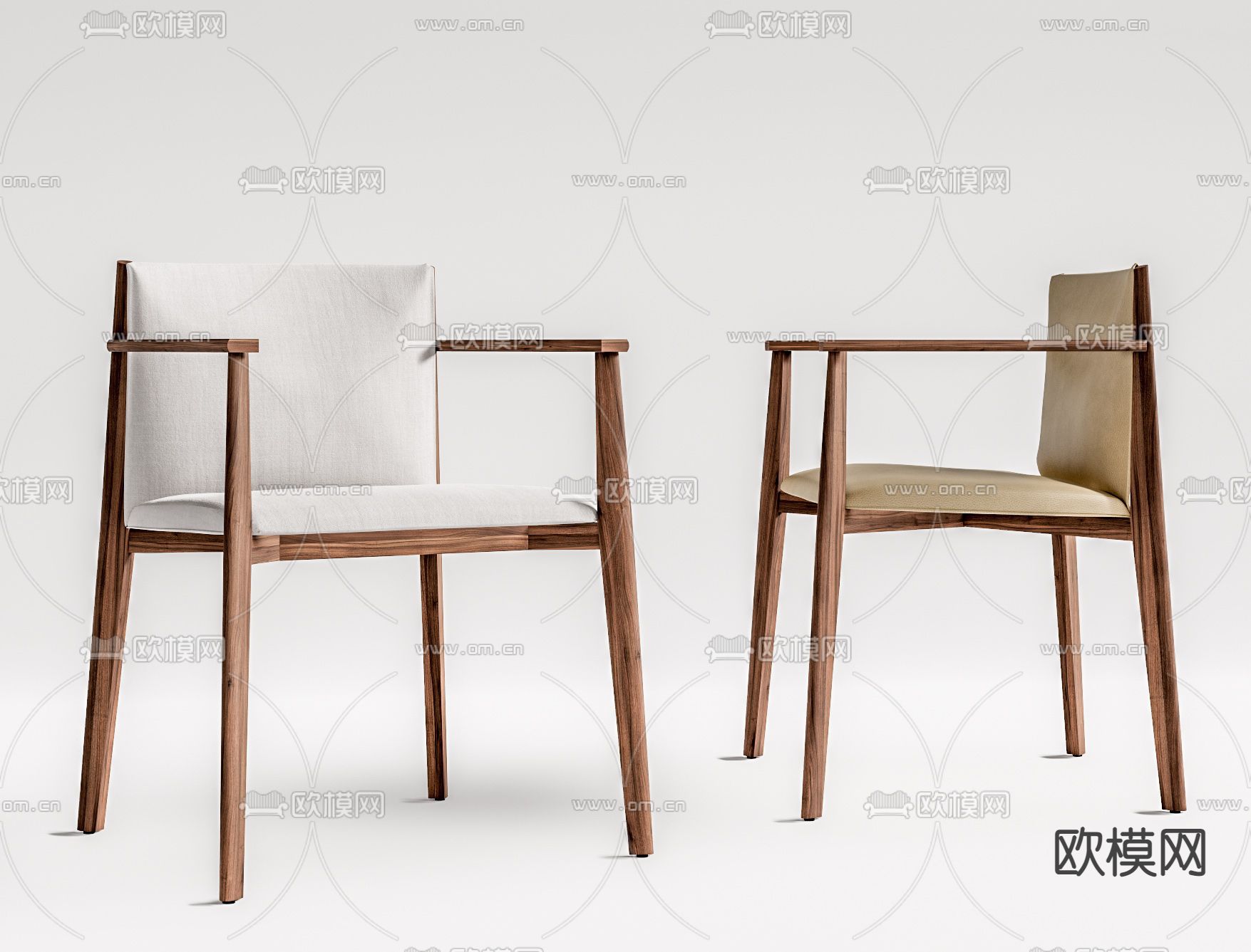 侘寂椅子 餐椅3d模型下载