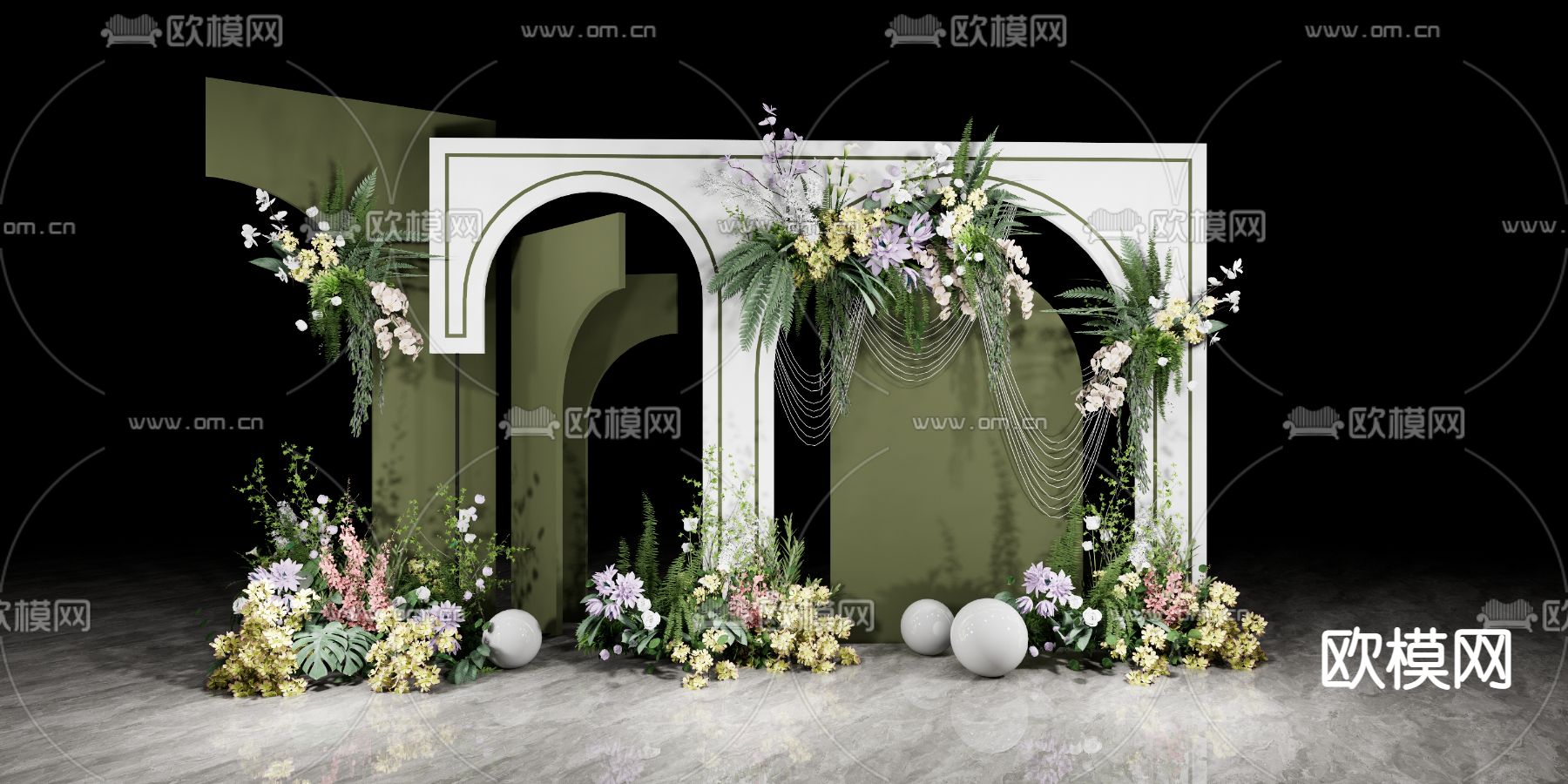 婚礼美陈su模型下载（渲染图1）