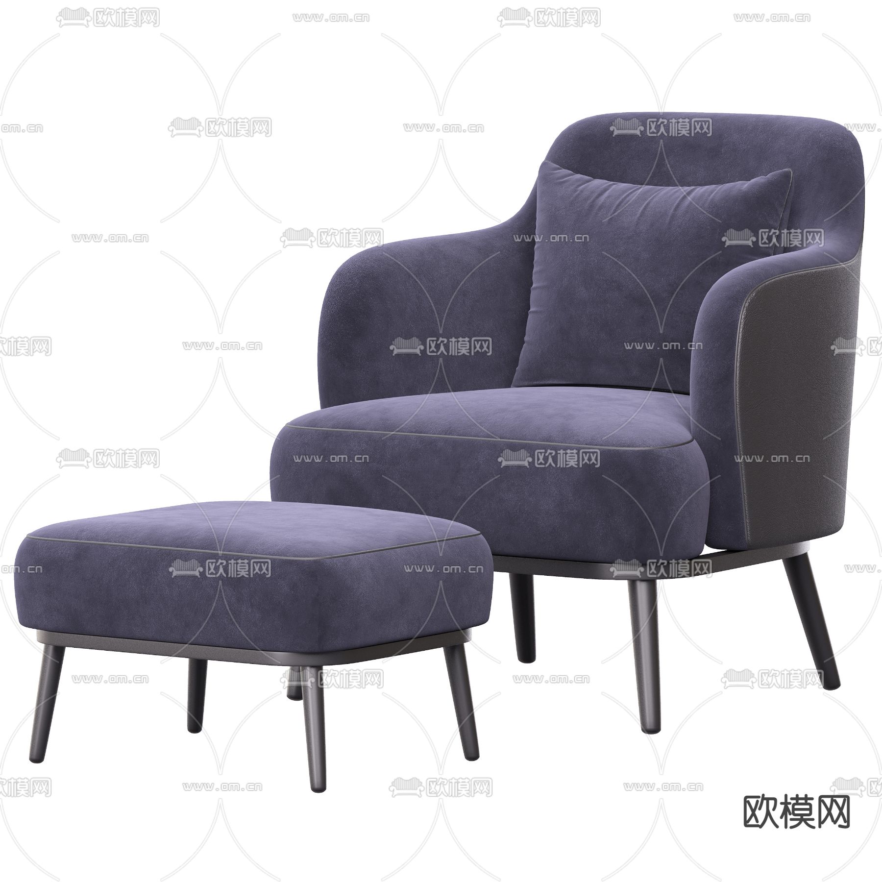 单人沙发3d模型下载