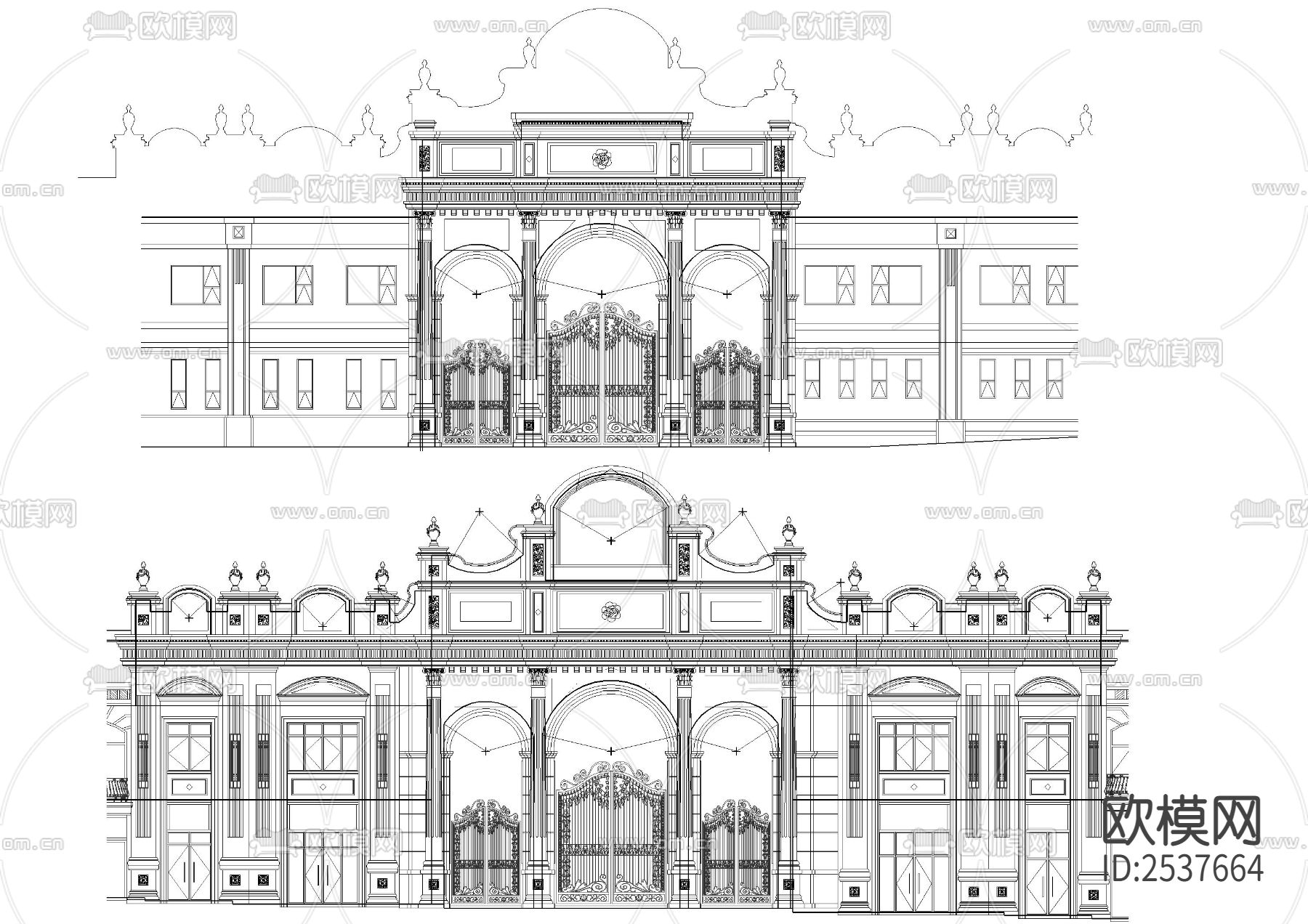 欧式大理石CAD图库下载（渲染图6）