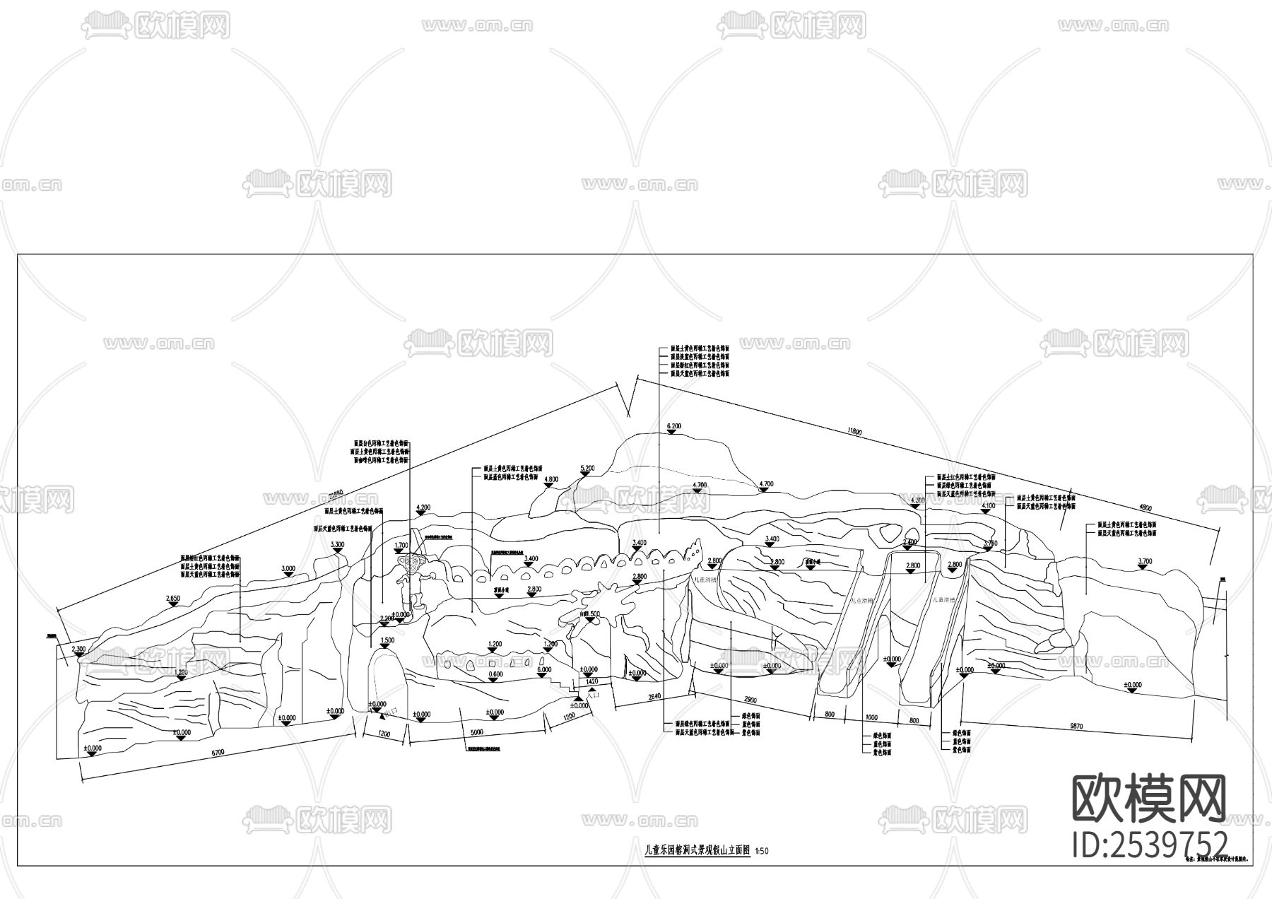 双福第二幼儿园cad施工图下载（渲染图2）