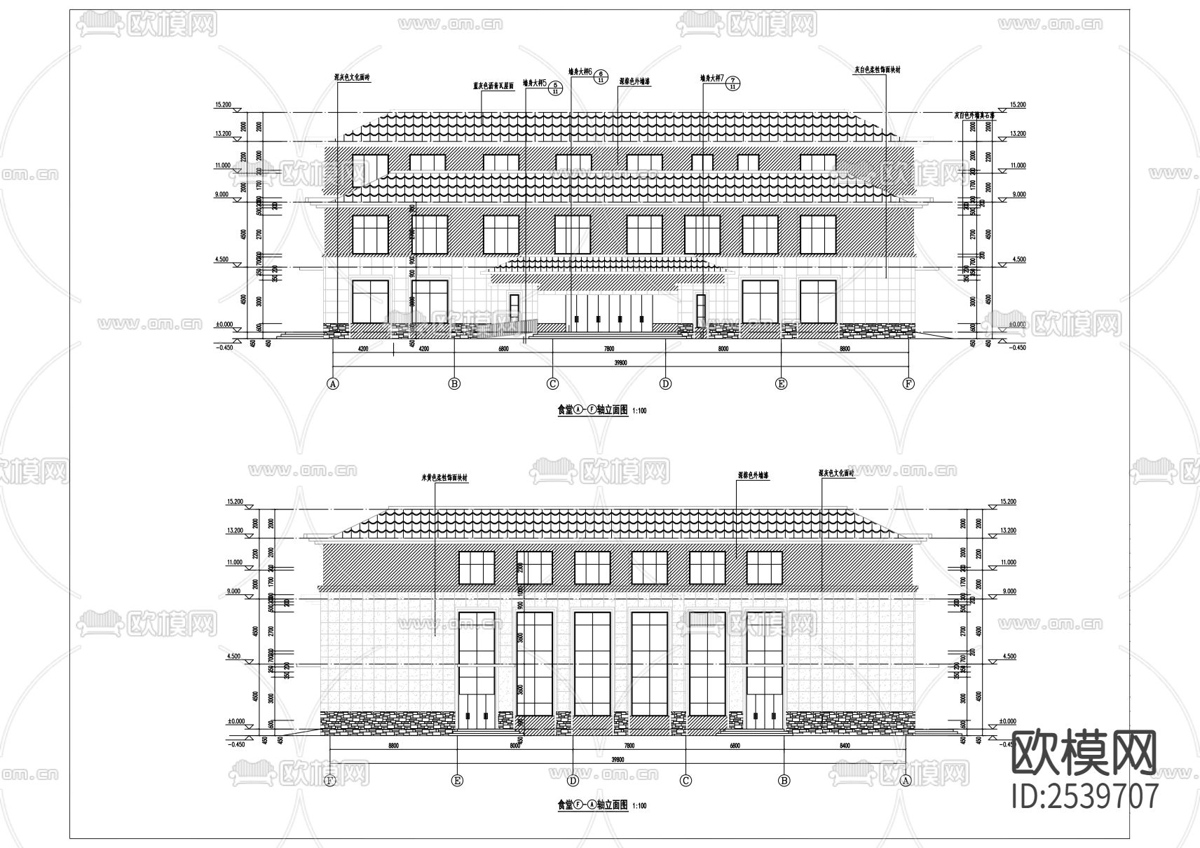 某小学建筑景观cad施工图下载（渲染图5）