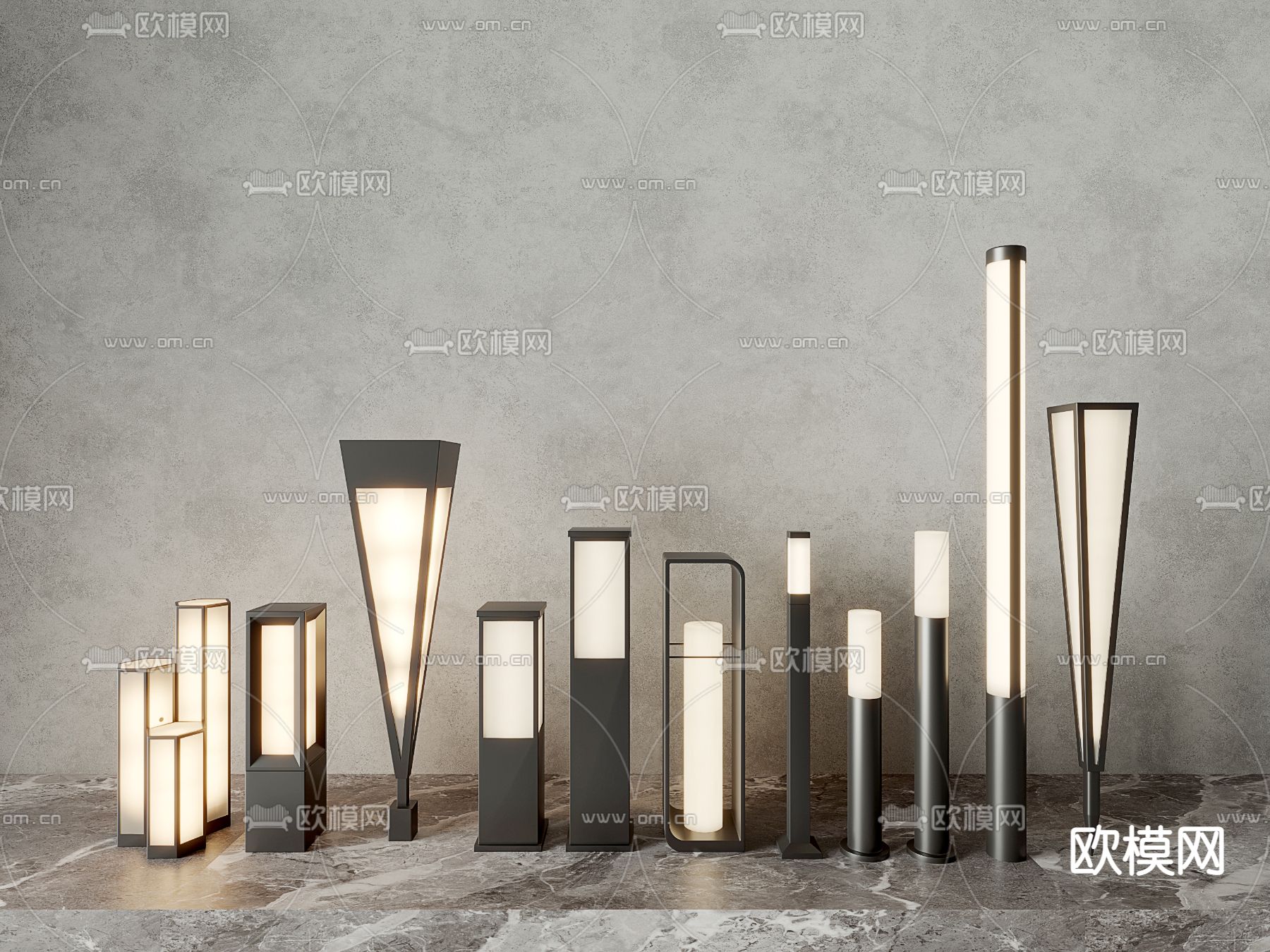 景观灯  草坪灯 庭院灯 落地灯 户外灯3d模型下载