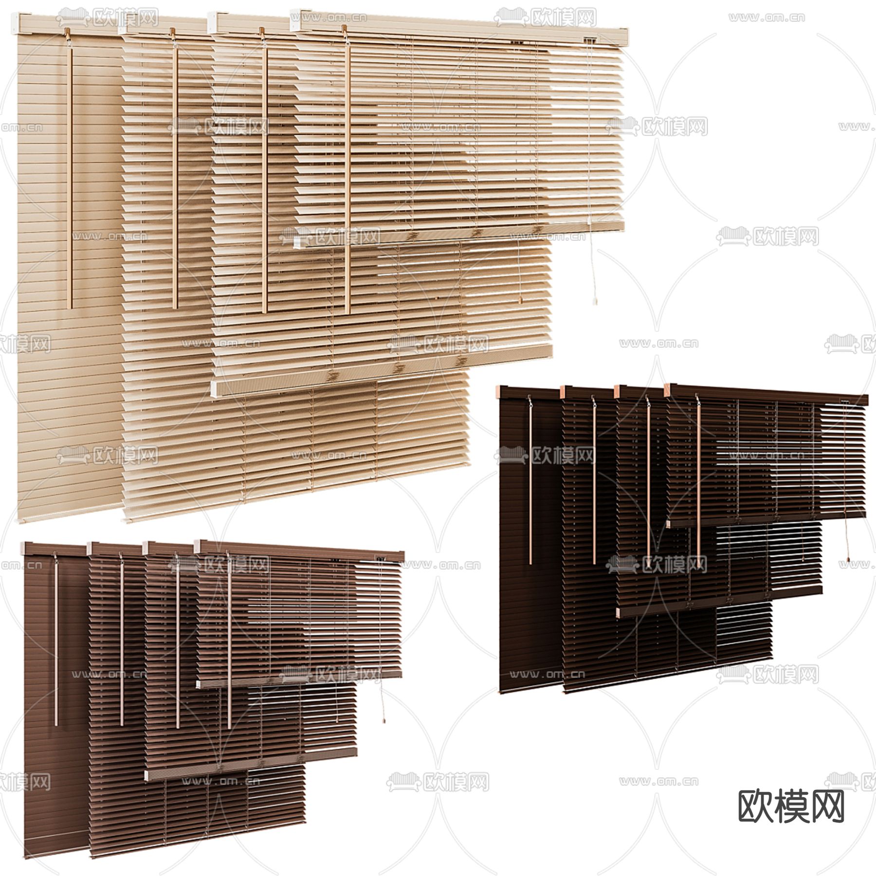 百叶帘 竹帘 遮光帘3d模型下载_ID13046933_3dmax免费模型-欧模网