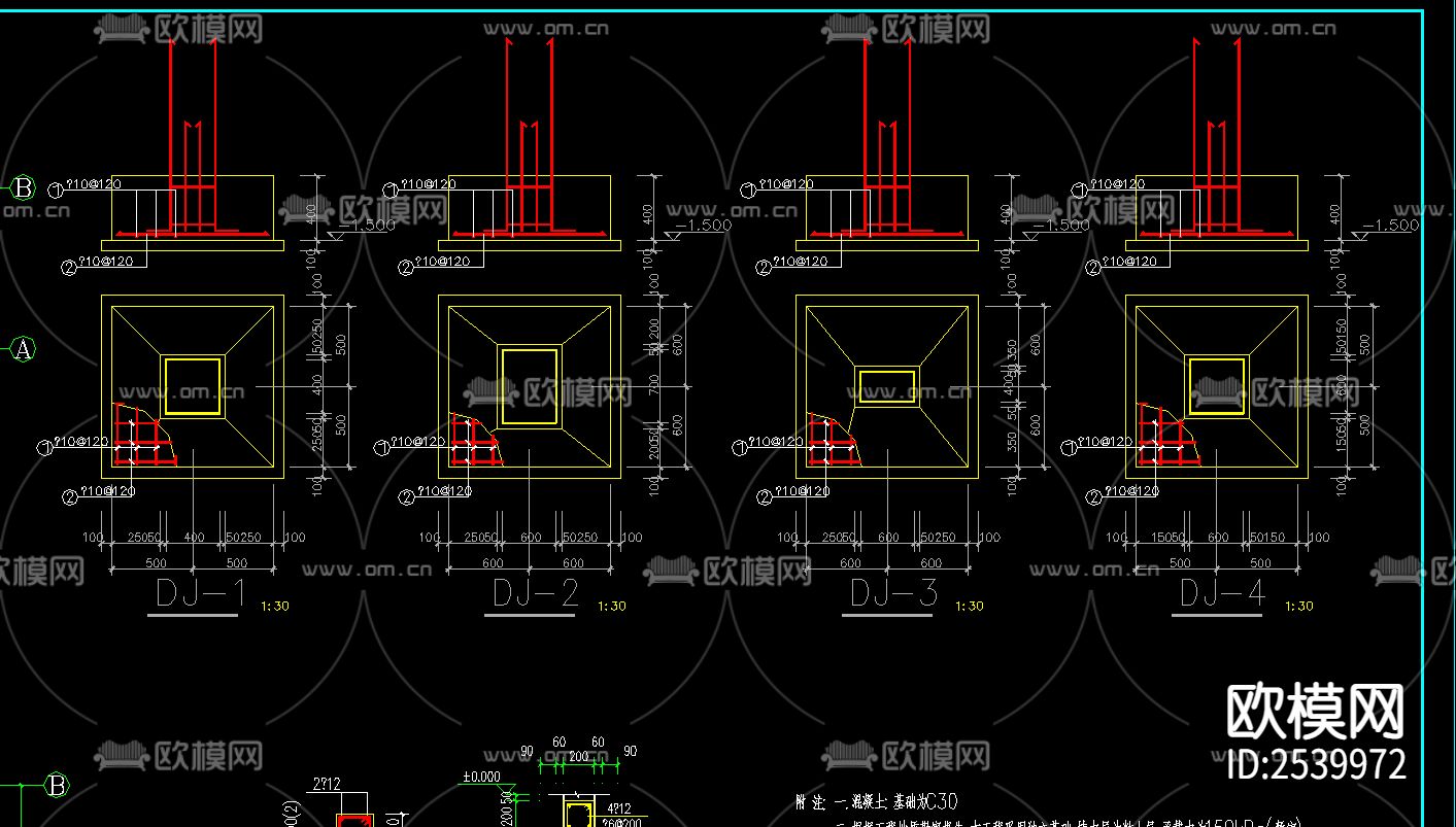 某门卫结构图cad施工图下载（渲染图3）