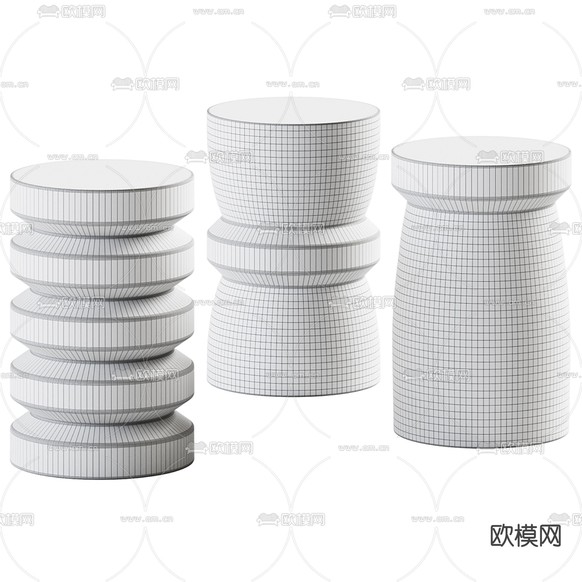 现代边几 角几3d模型下载(渲染图2)