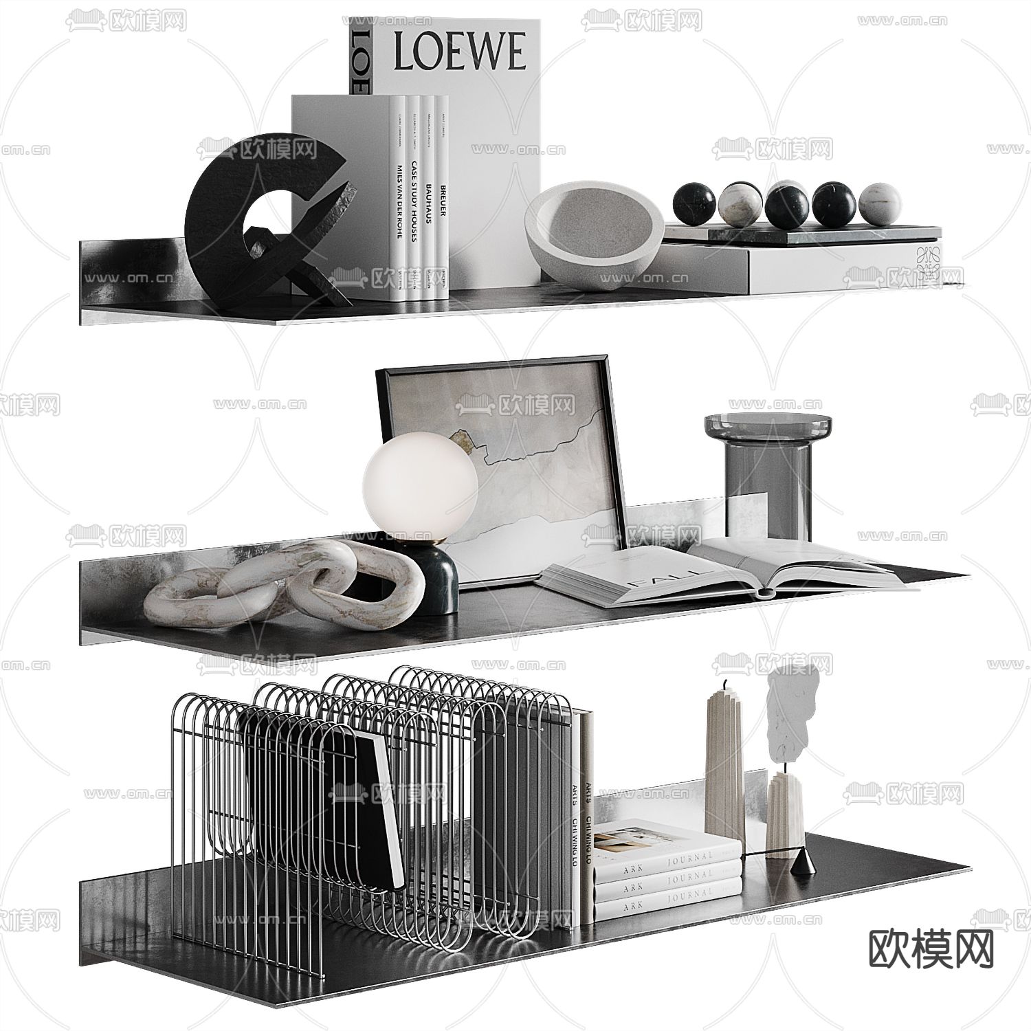 饰品摆件 书籍 雕塑3d模型下载