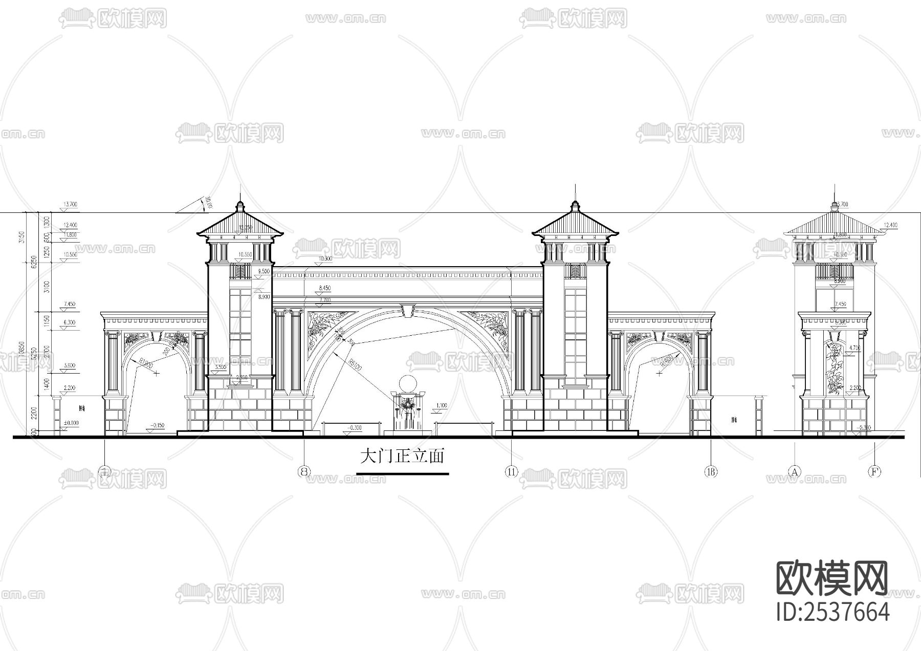 欧式大理石CAD图库下载（渲染图8）