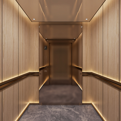  现代电梯轿厢 电梯间su模型 