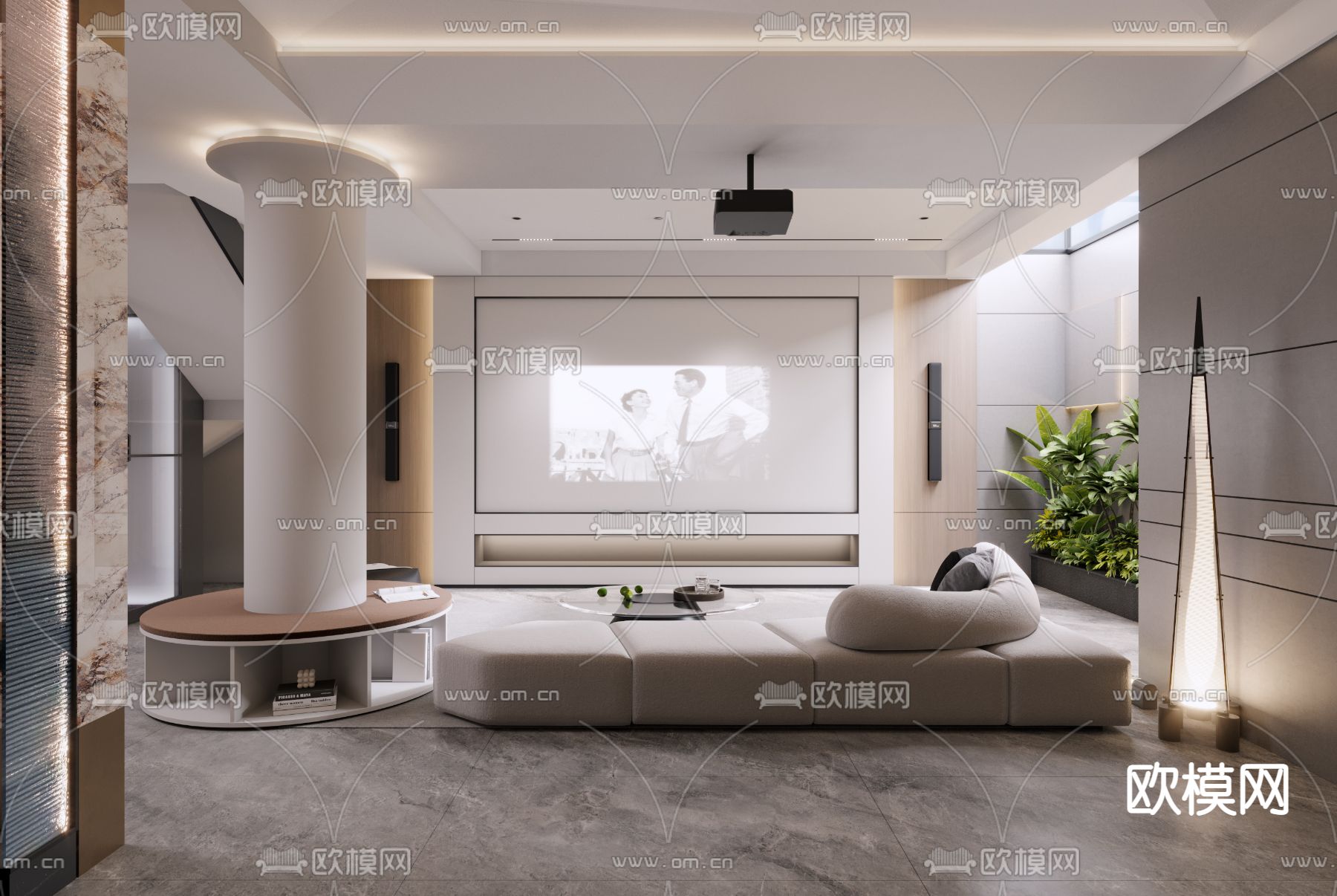 地下室 休息室3d模型下载（渲染图4）