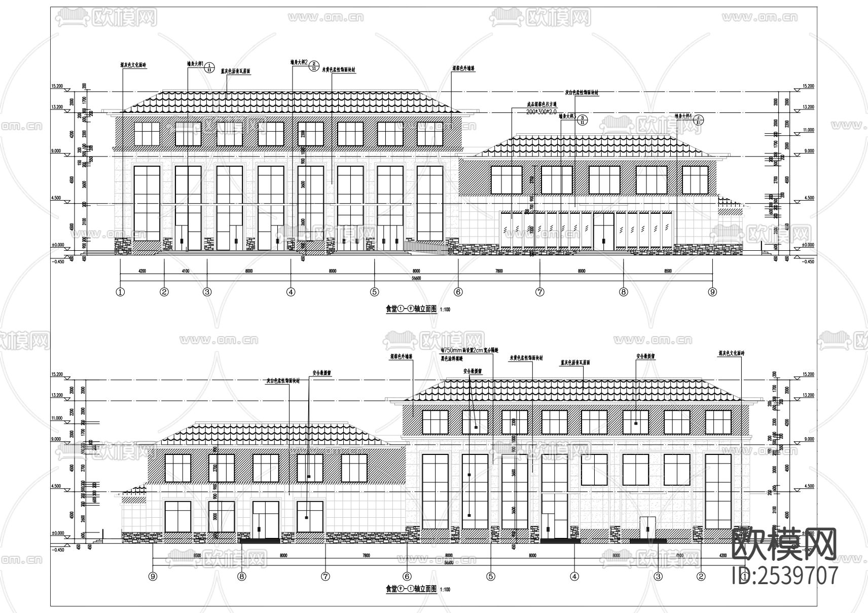 某小学建筑景观cad施工图下载（渲染图7）
