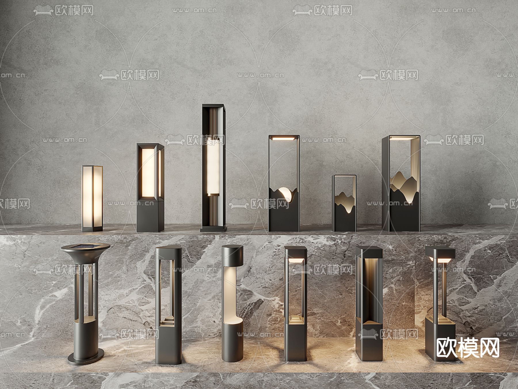 景观灯 庭院灯 草坪灯 户外灯3d模型下载