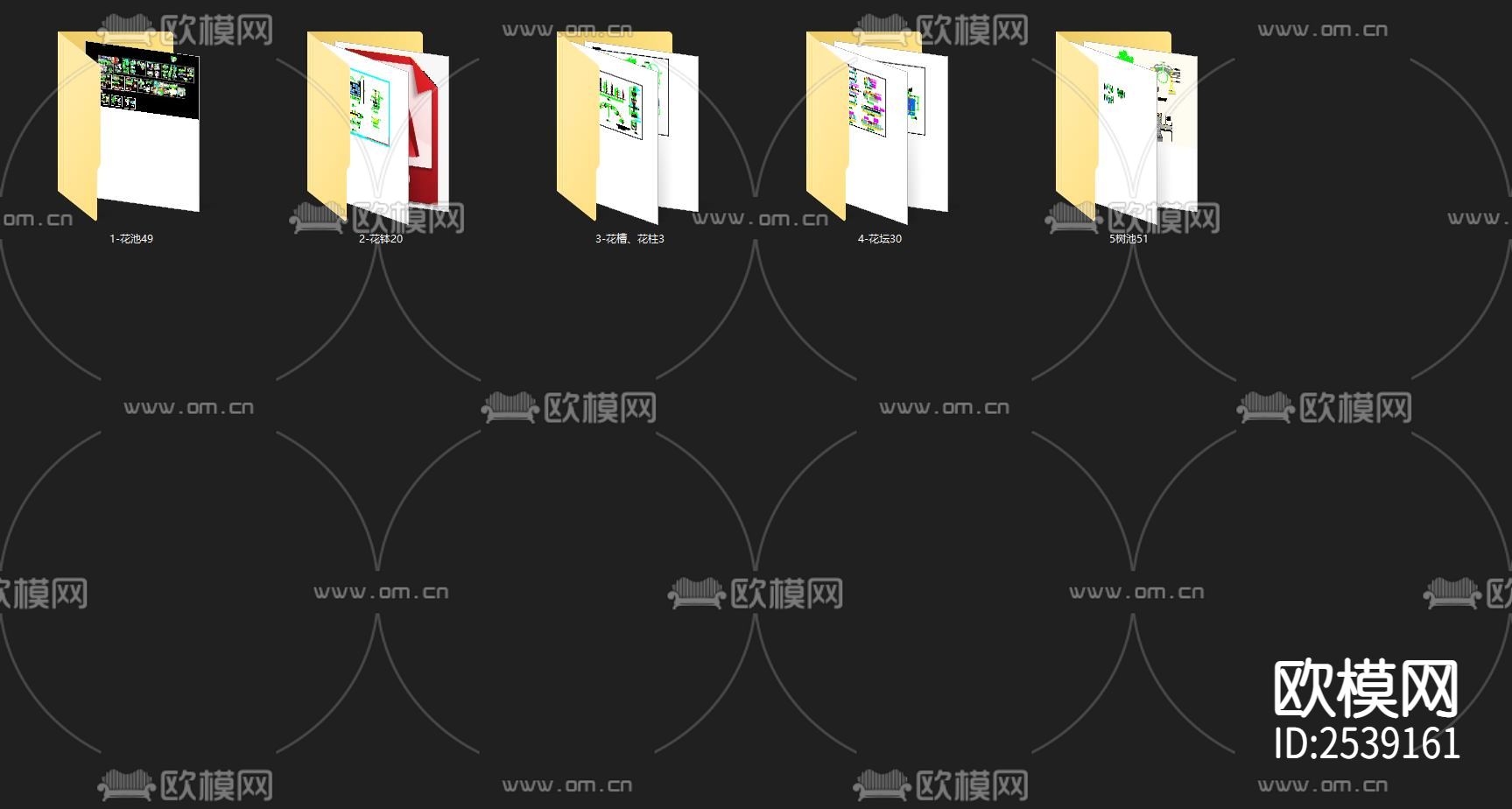 百种花坛CAD图库下载（渲染图9）