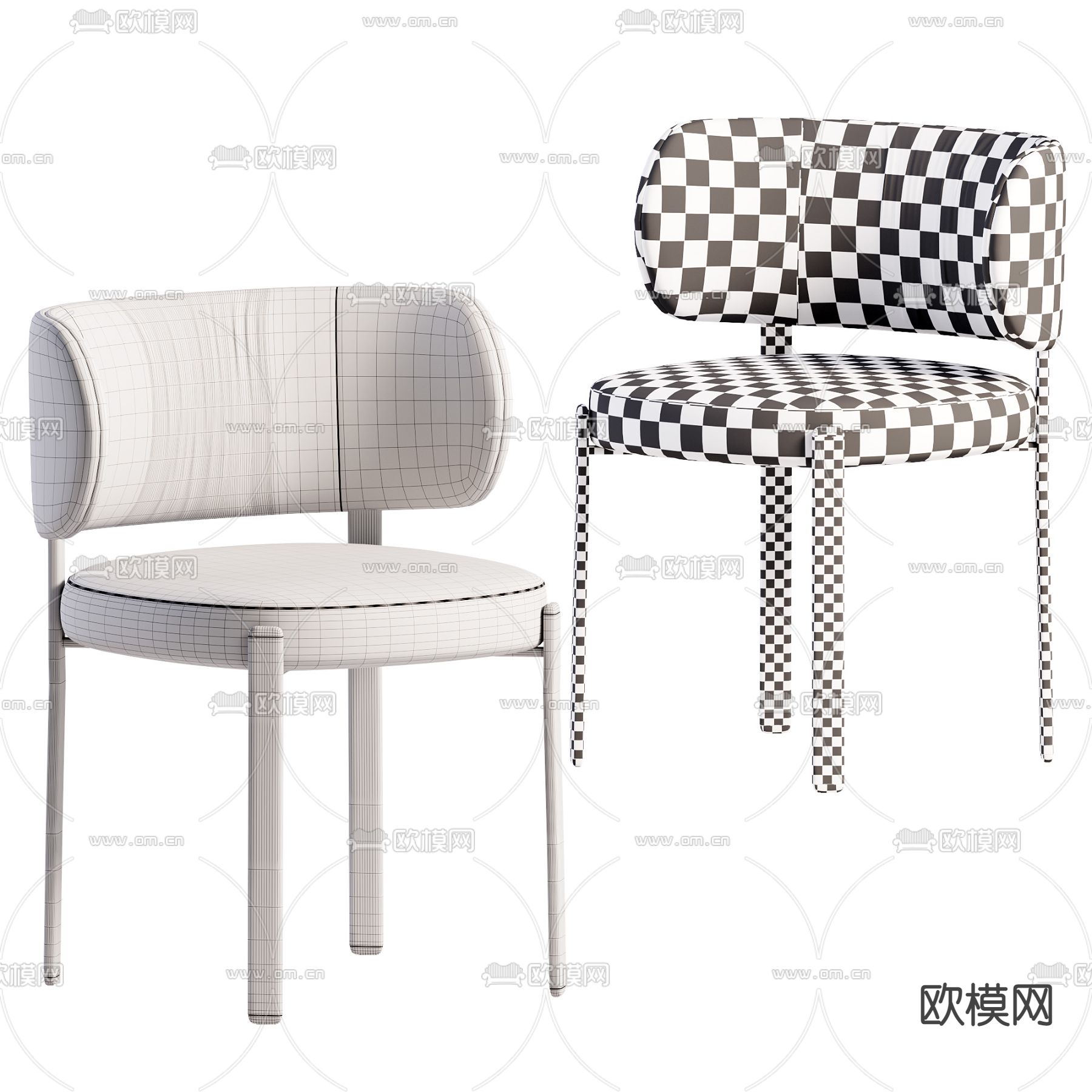 Turri 现代椅子 餐椅3d模型下载（渲染图7）