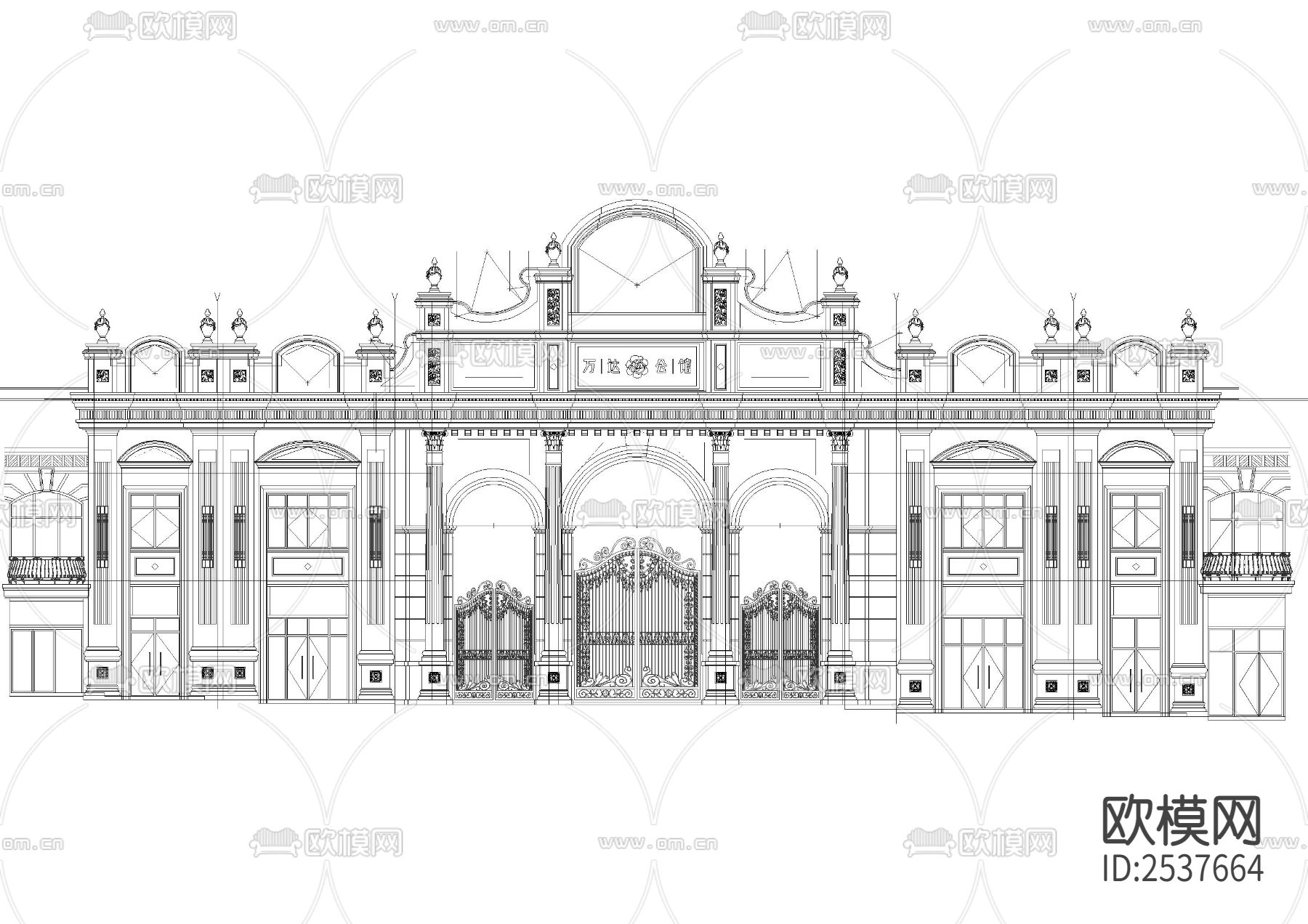 欧式大理石CAD图库下载（渲染图5）