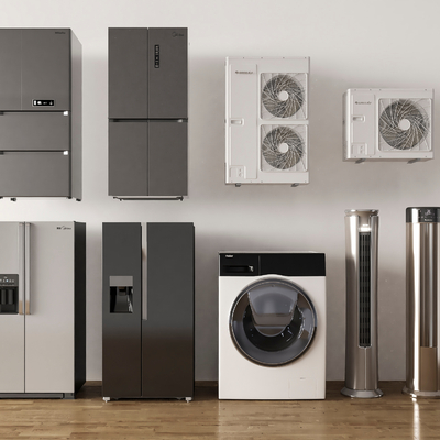  冰箱空调家电su模型 