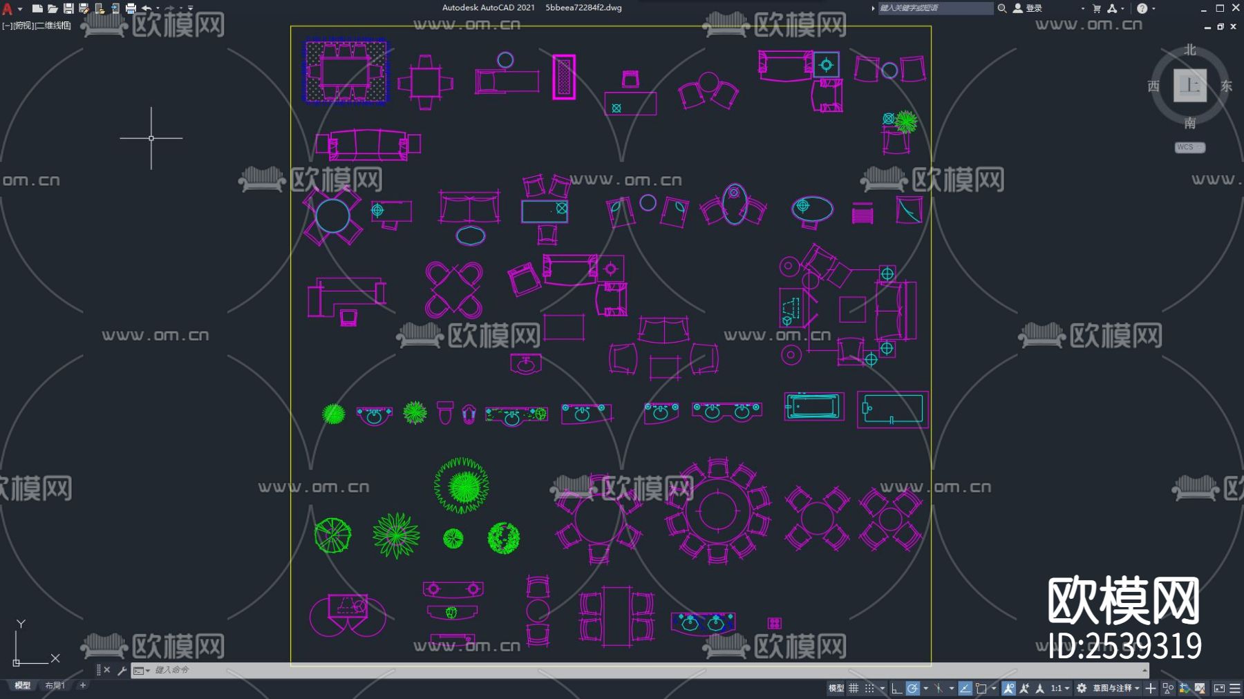 家居常用家具CAD图库-免费3dmax模型库-欧模网