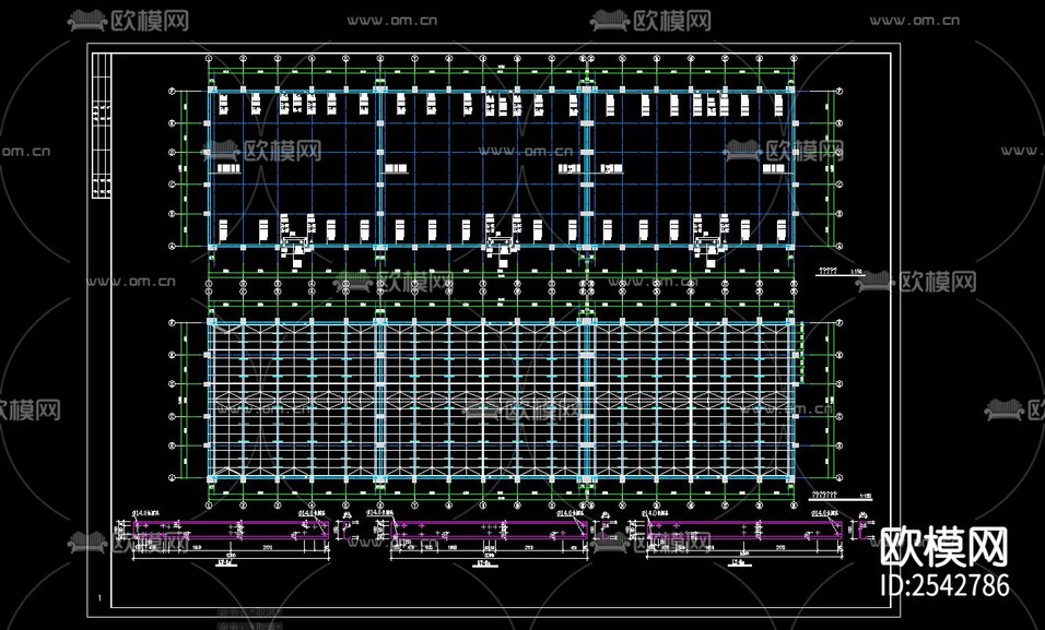 糧倉(cāng)cad施工圖下載(渲染圖3)