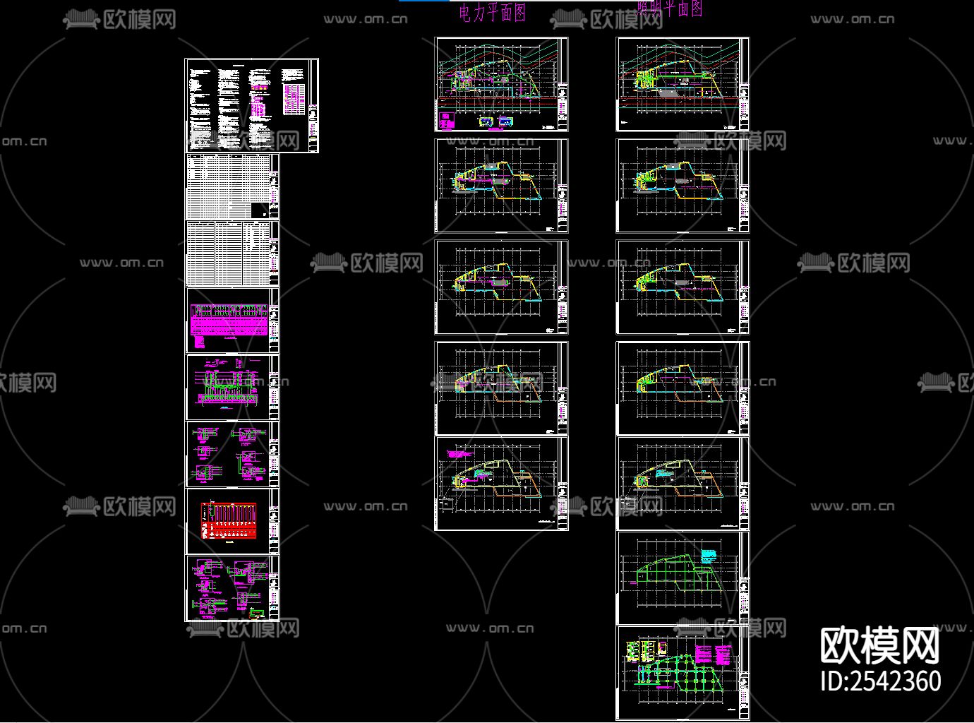 商业街cad施工图下载（渲染图1）