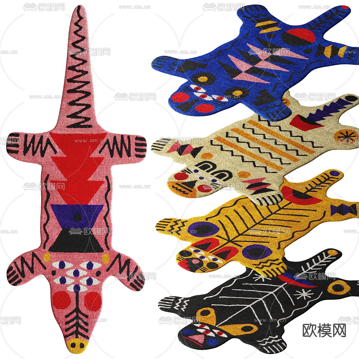 儿童地毯 卡通毯3d模型下载