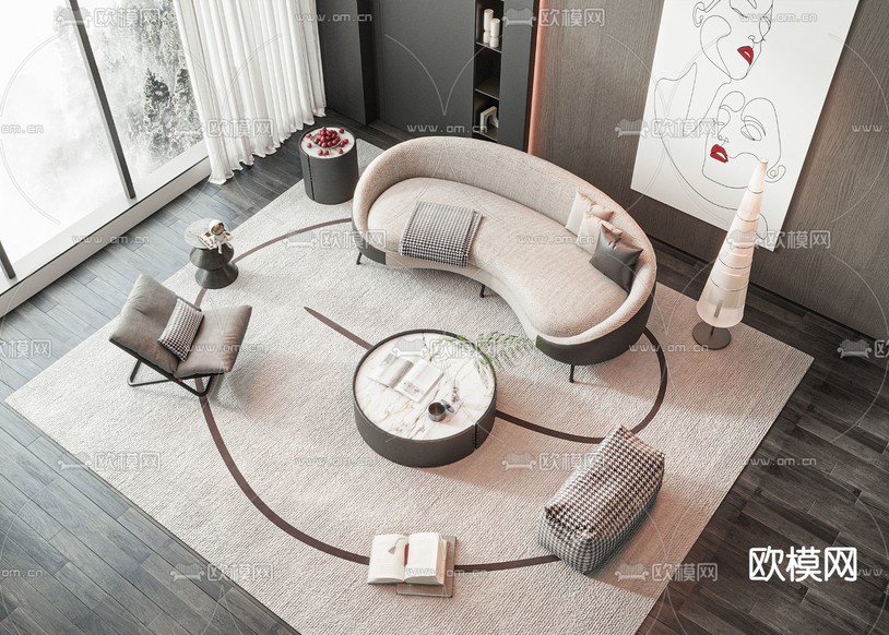 Minotti 米洛提 组合沙发3d模型下载