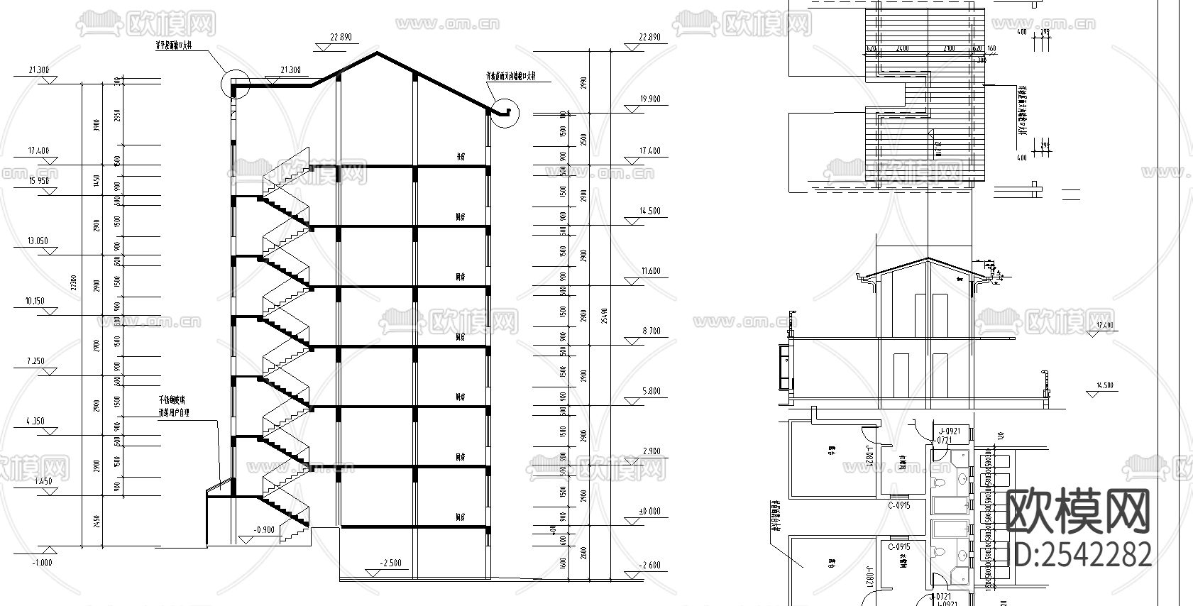 碧海花园住宅楼cad施工图下载（渲染图3）