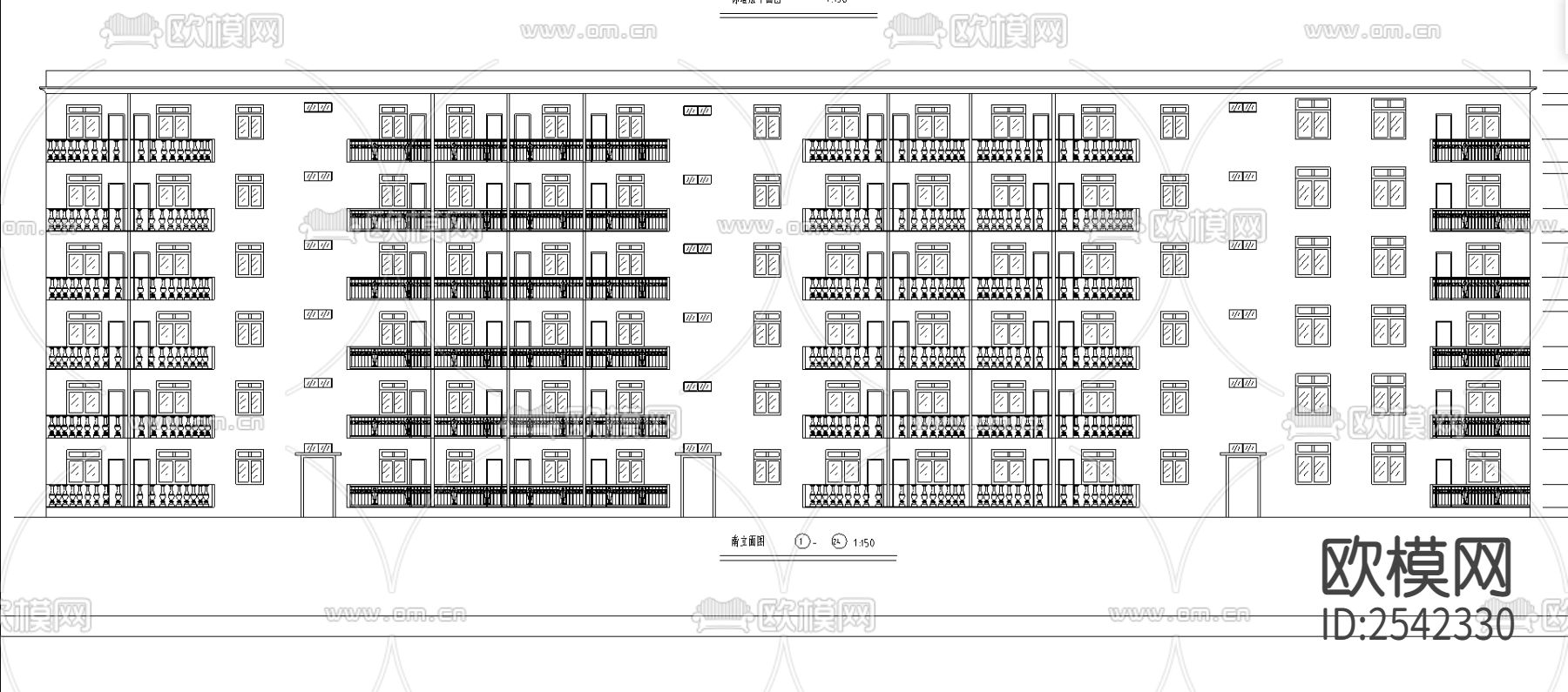 水院教师公寓建筑设计cad施工图下载（渲染图2）