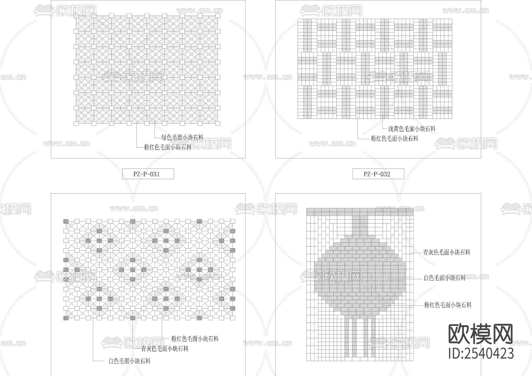 铺装样式93款cad图库下载（渲染图7）