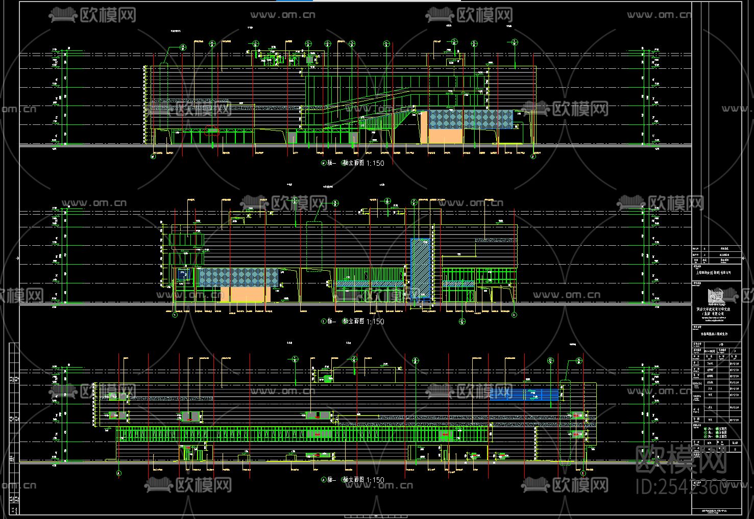 商业街cad施工图下载（渲染图5）