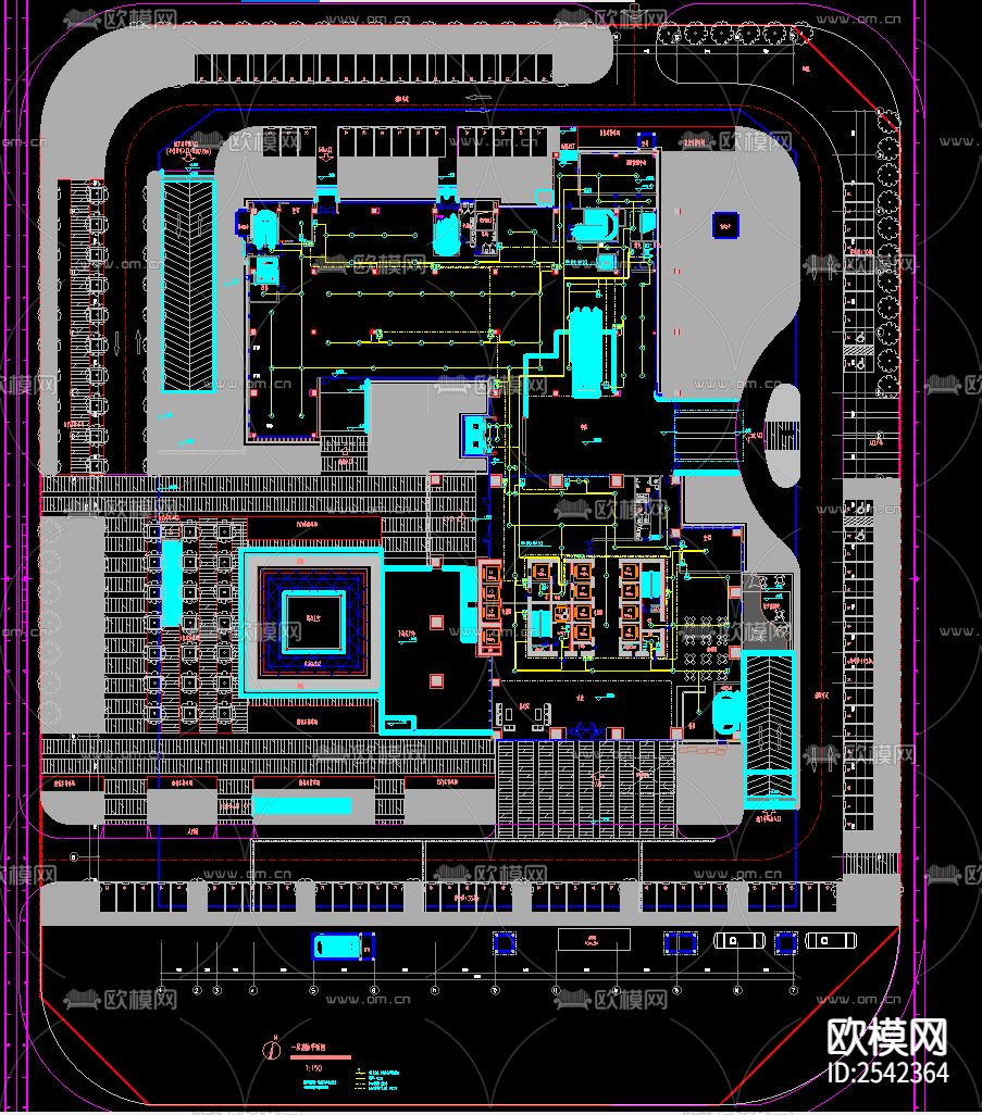 国际贸易中心cad施工图下载（渲染图4）