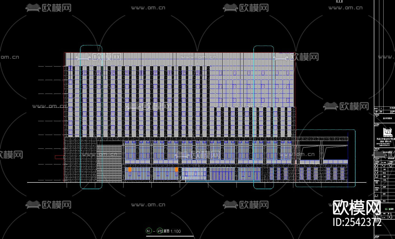 档案馆cad建筑图下载（渲染图1）