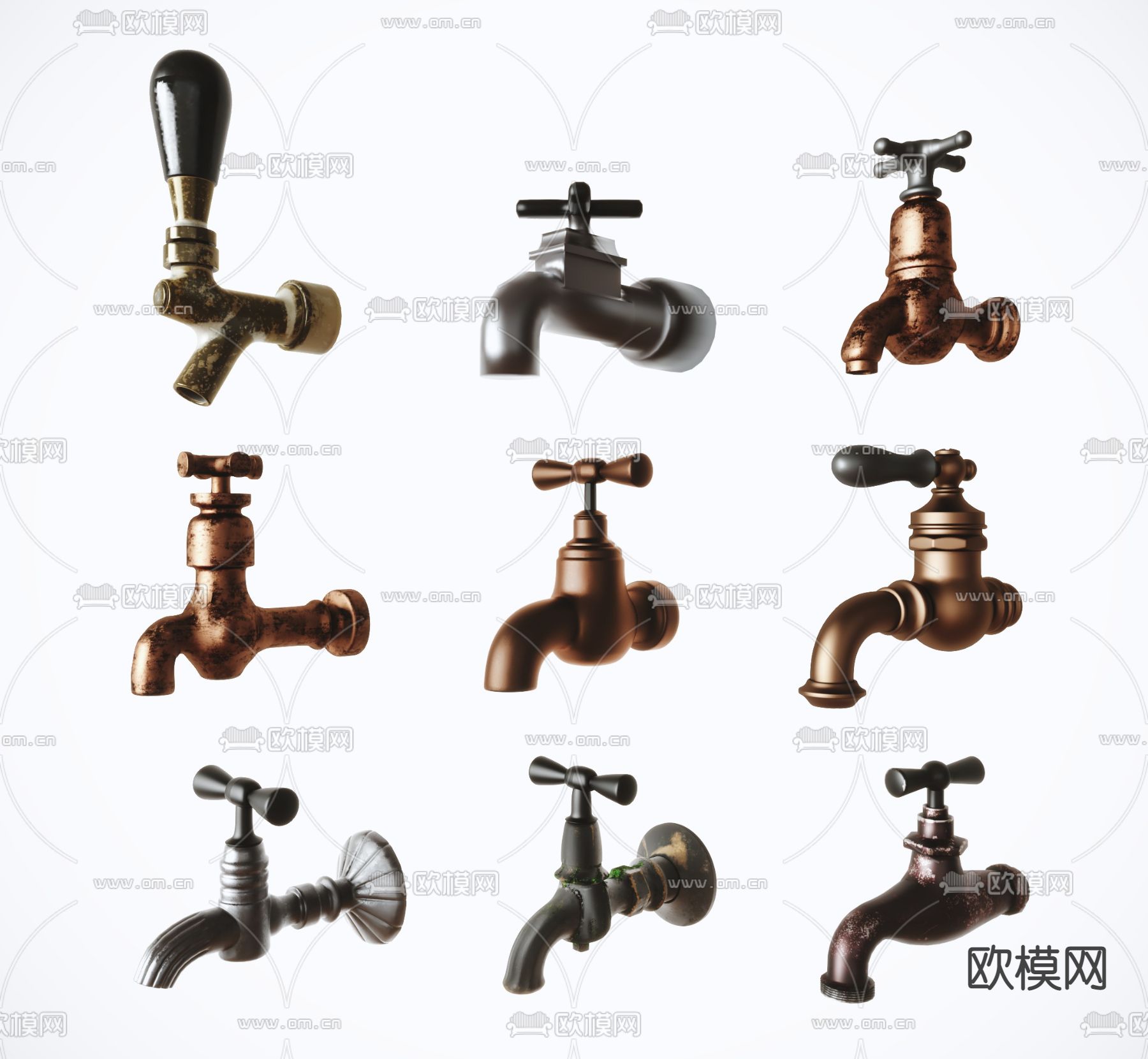 欧式水龙头3d模型下载