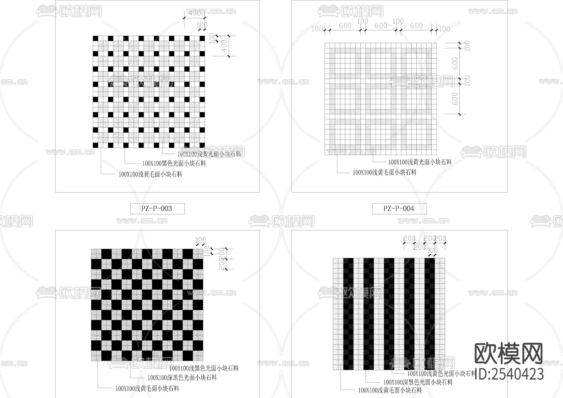 铺装样式93款cad图库下载（渲染图8）