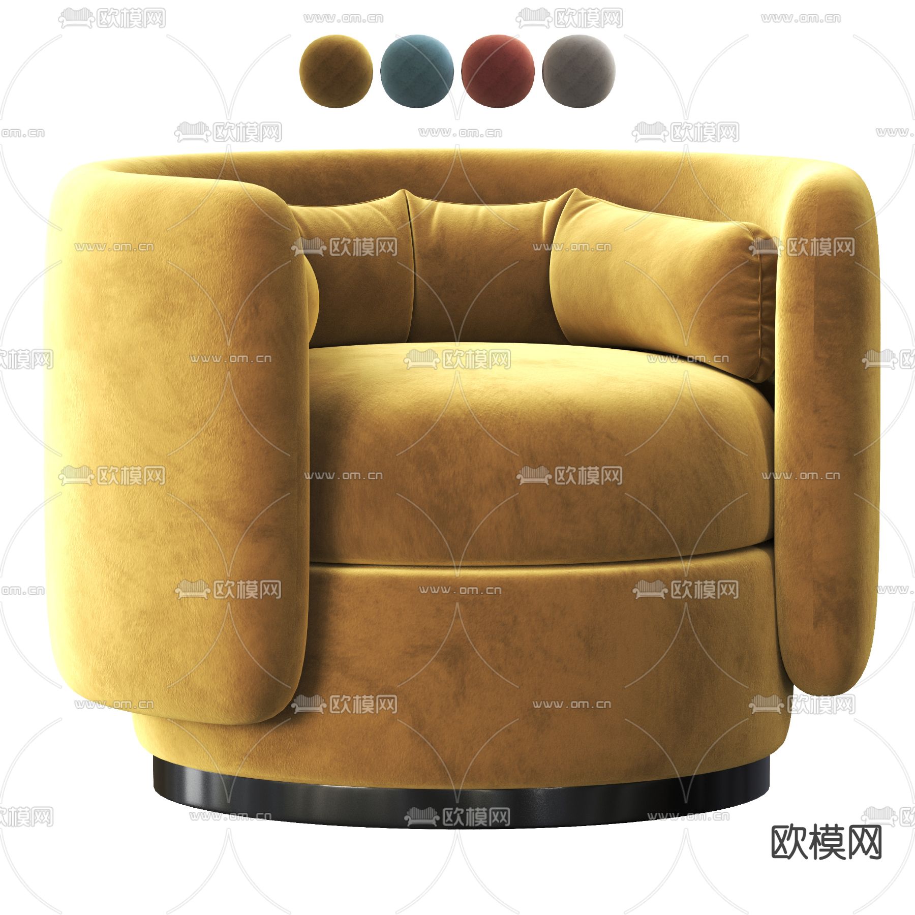 单人沙发3d模型下载_ID13049039_3dmax免费模型-欧模网