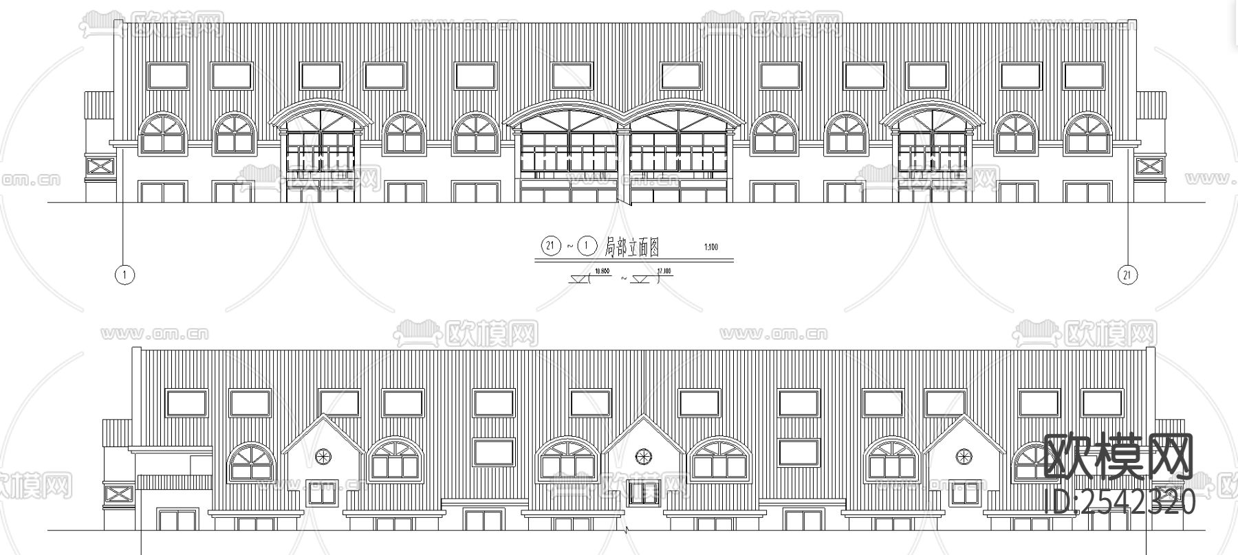 小区平层cad平面布置图下载（渲染图3）