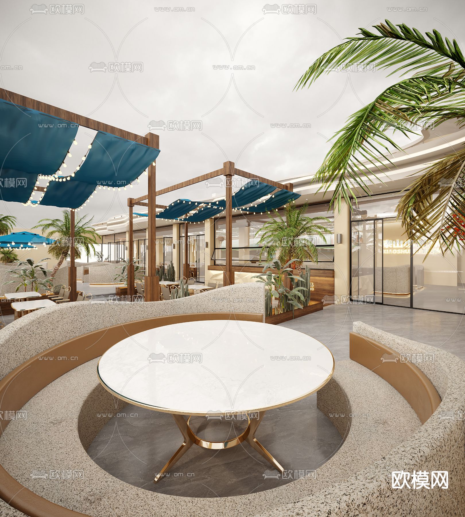 烧烤店 露营餐厅 烤肉店3d模型下载_ID13051150_3dmax免费模型-欧模网