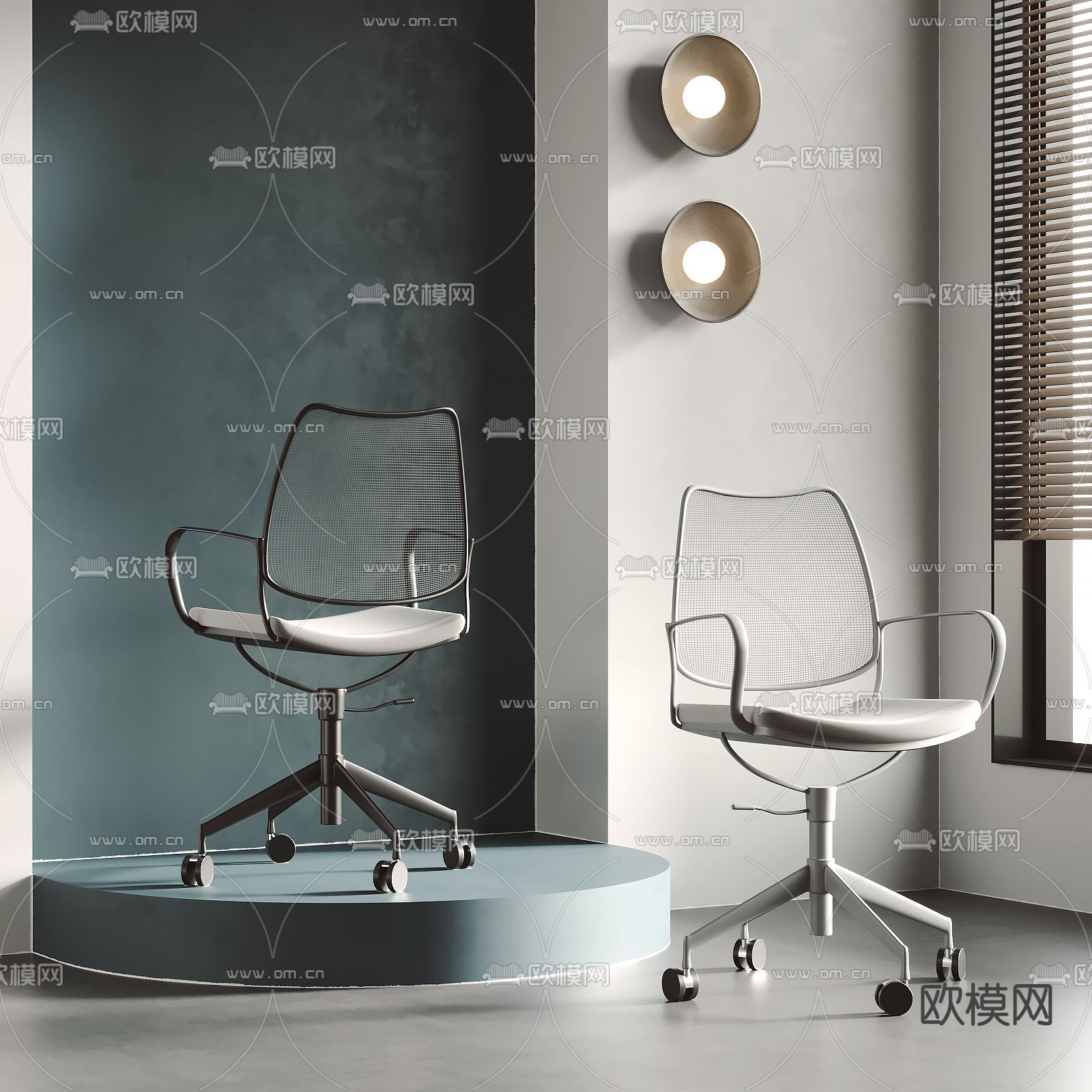 办公椅 职员椅3d模型下载