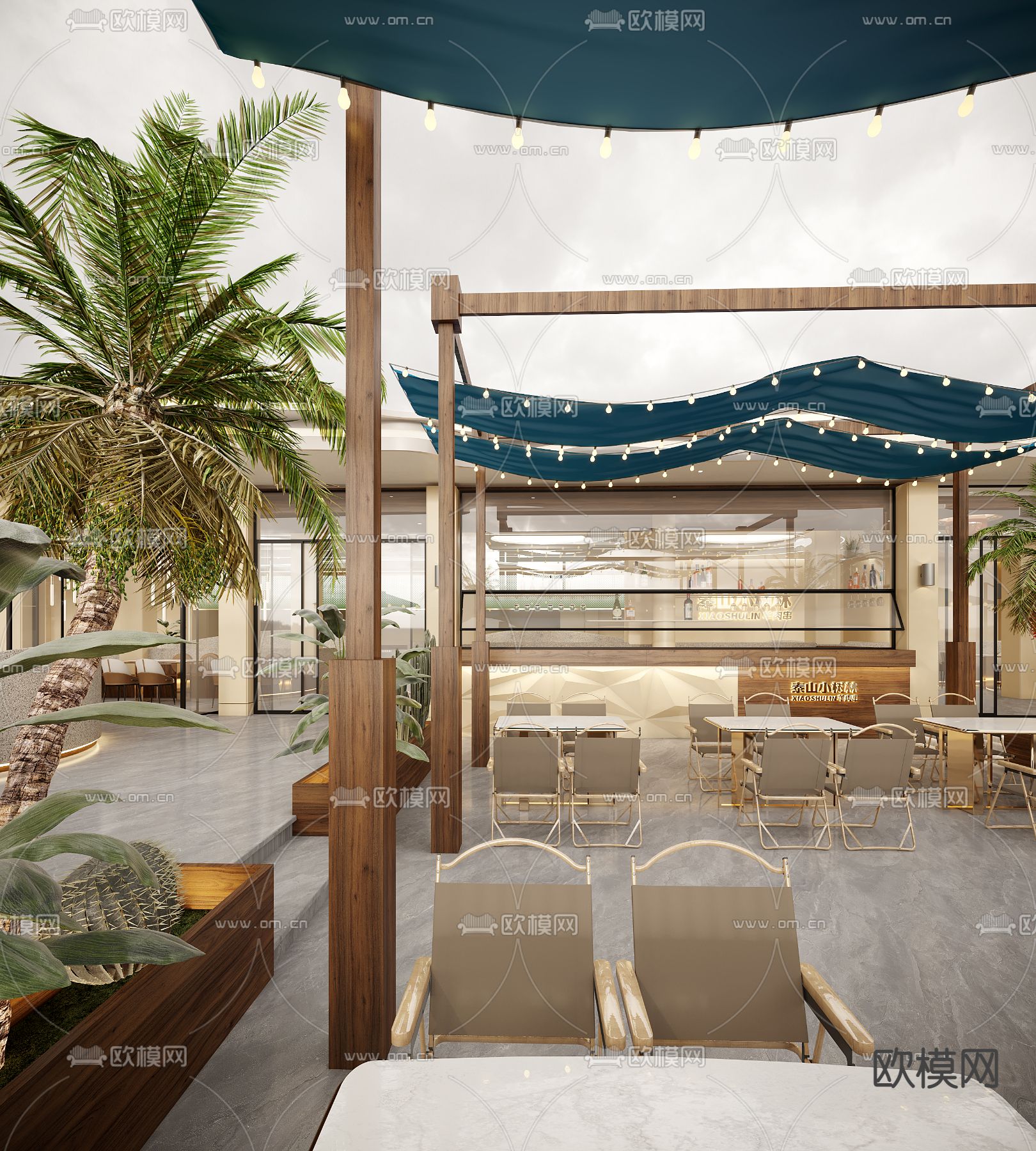 烧烤店 露营餐厅 烤肉店3d模型下载_ID13051150_3dmax免费模型-欧模网