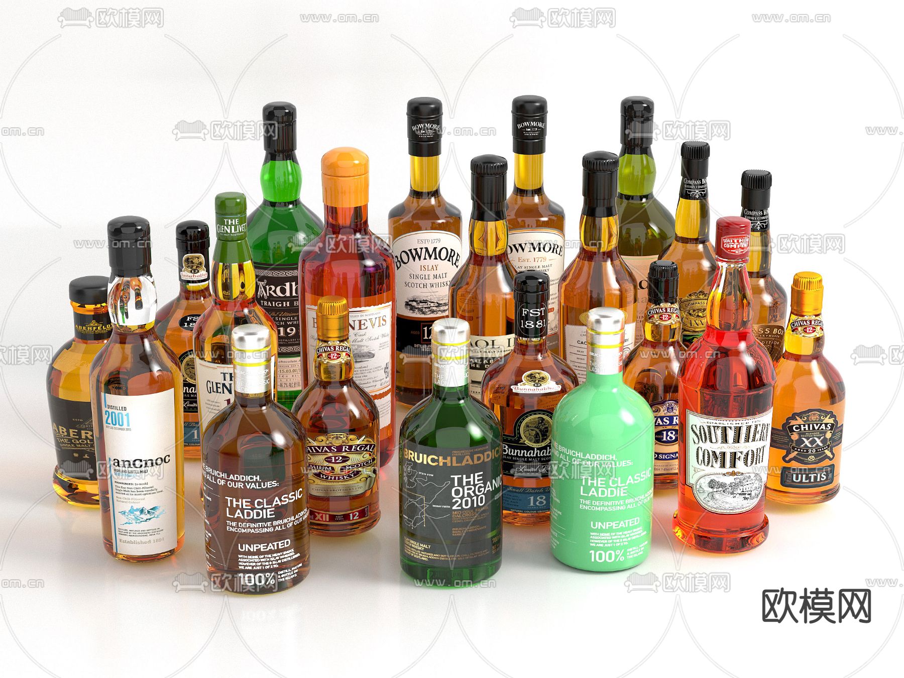 酒水饮料 香槟洋酒3d模型下载