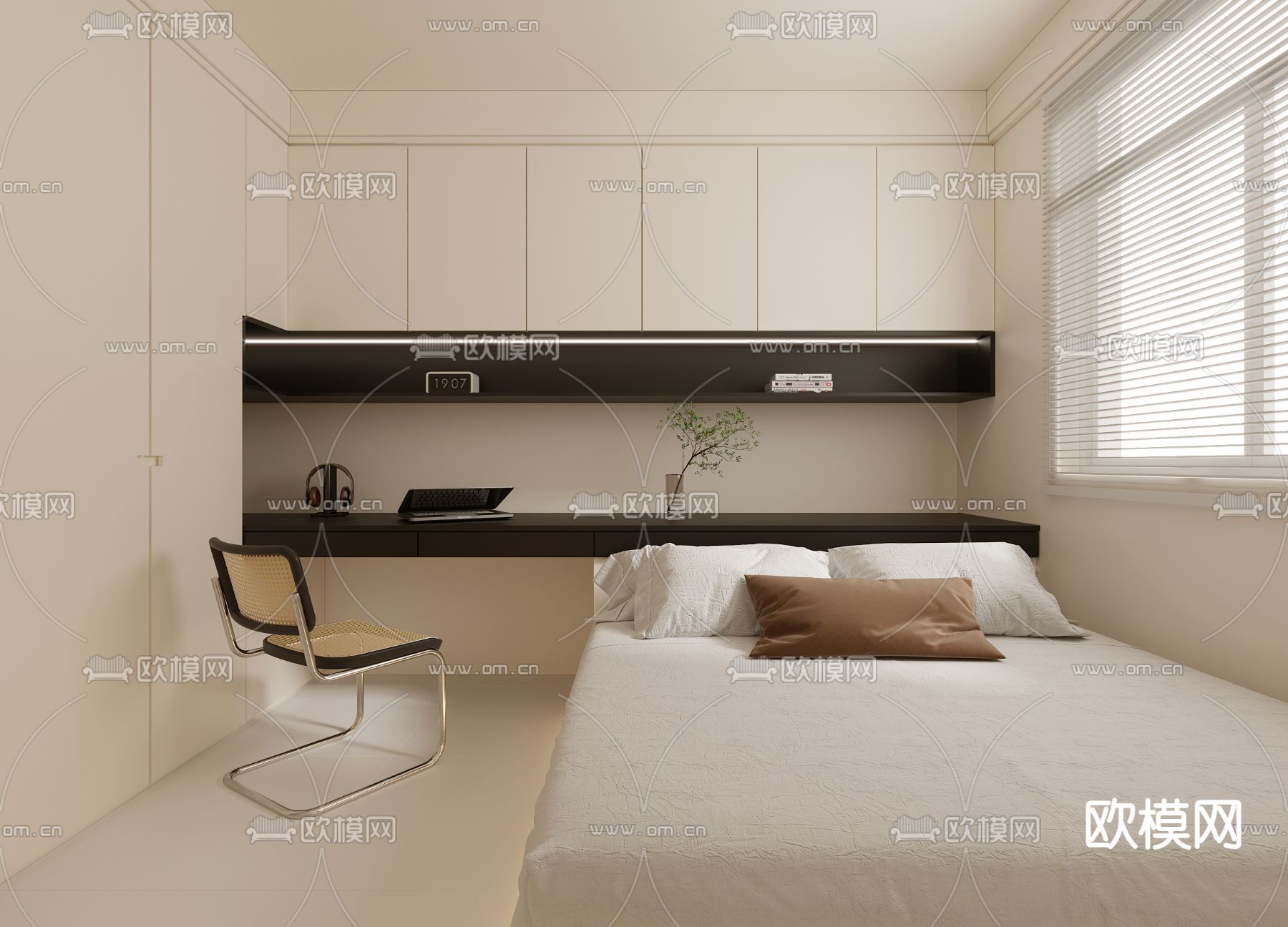 榻榻米卧室3d模型下载