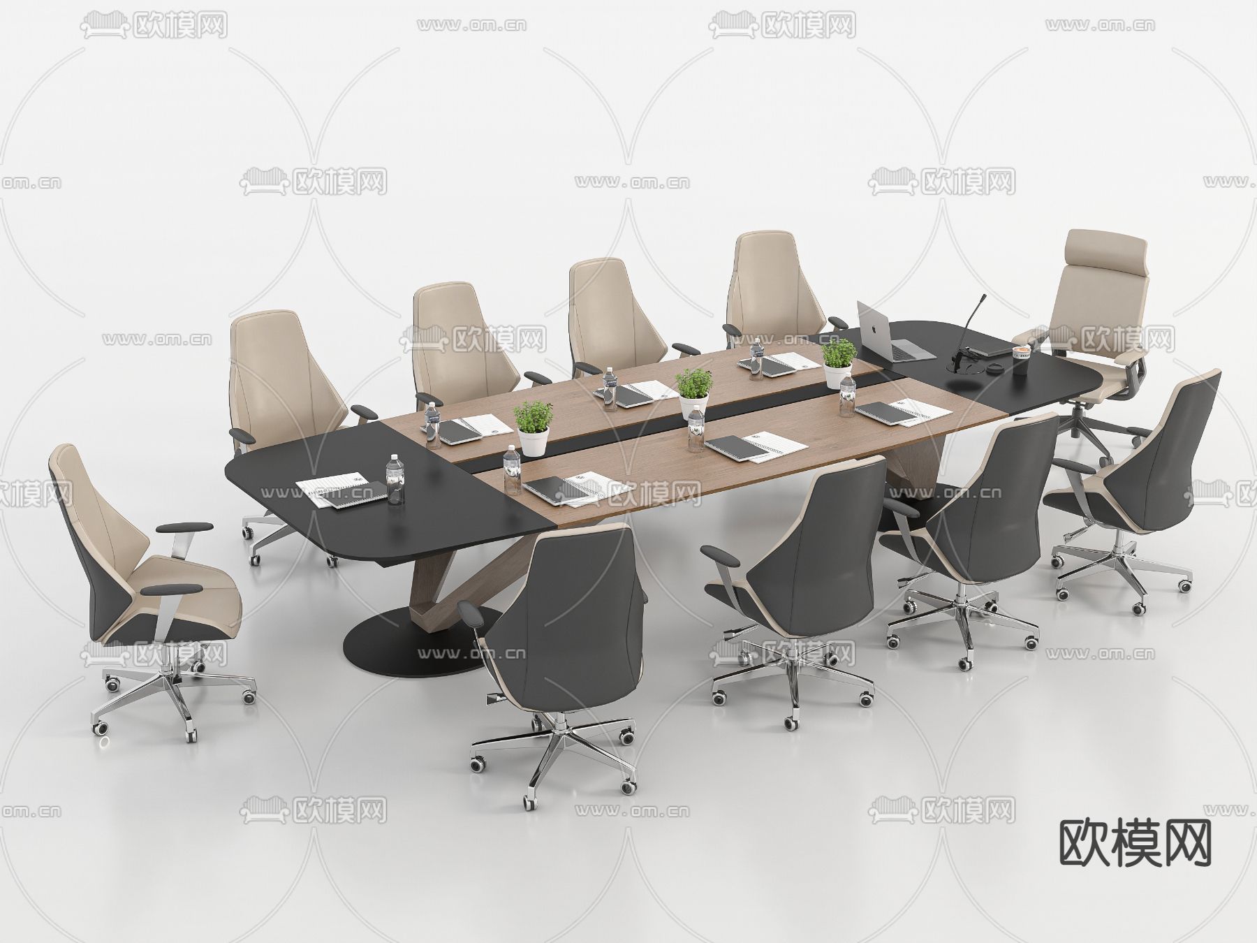 会议桌椅3d模型下载