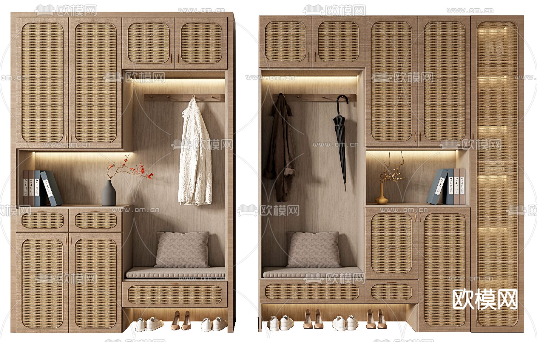 侘寂鞋柜su模型下载（渲染图1）