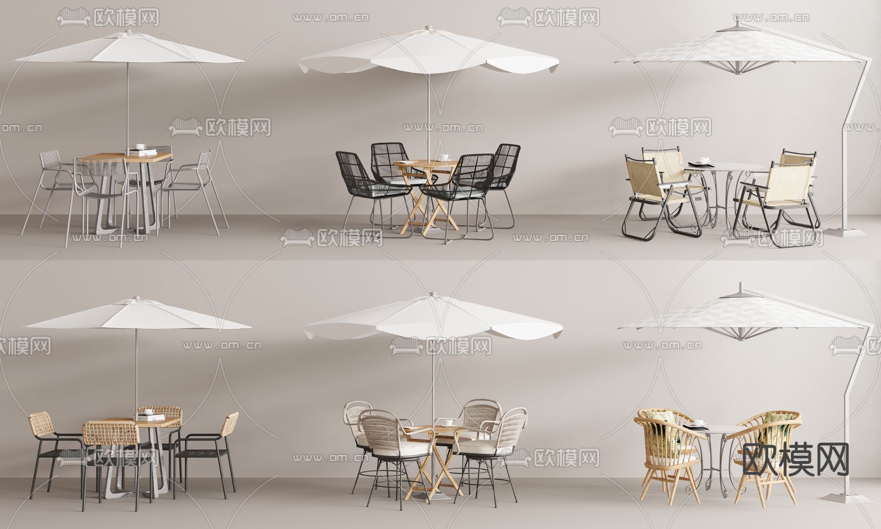 户外桌椅 休闲桌椅3d模型下载
