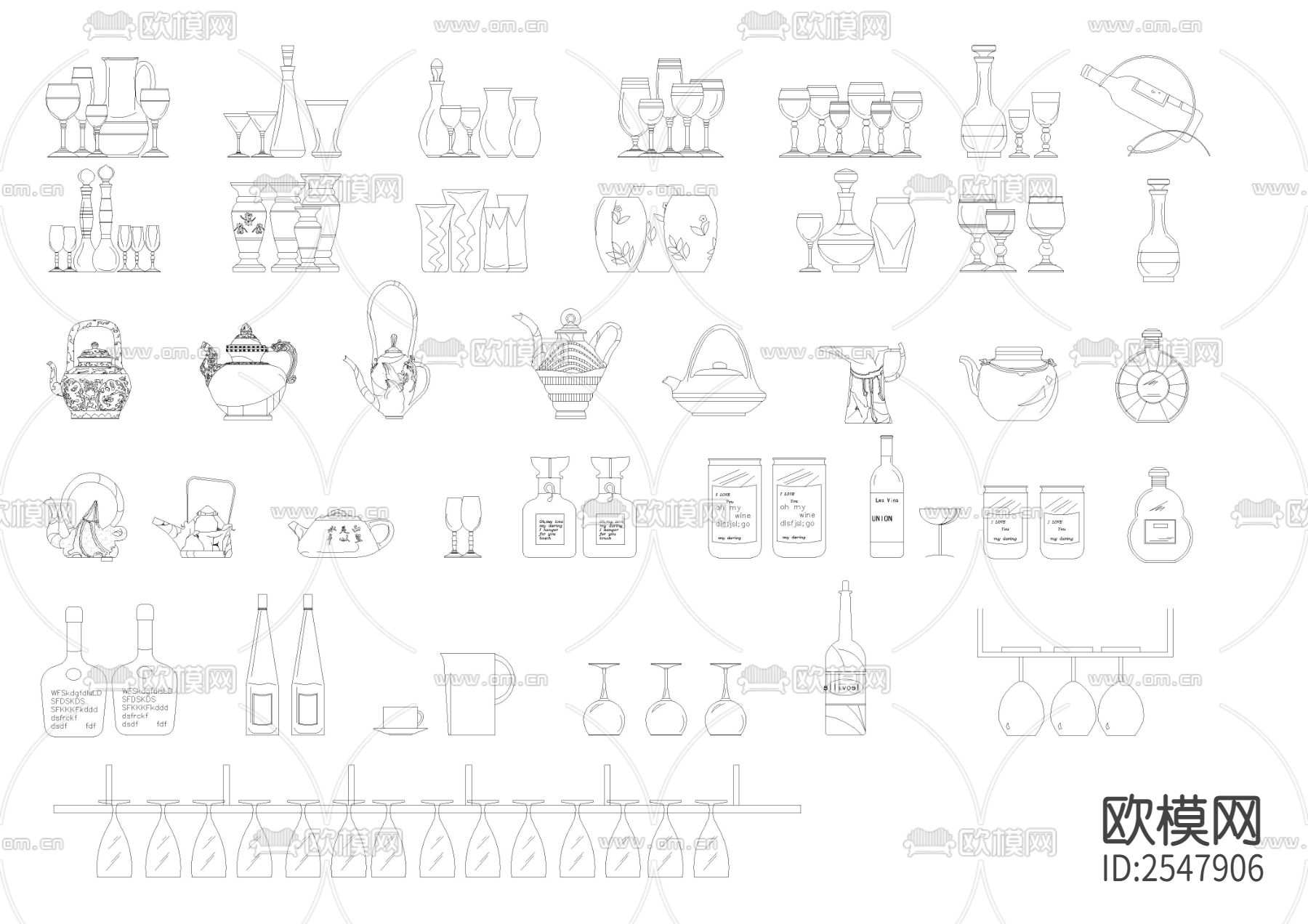 特别全的装饰画CAD图库下载（渲染图9）